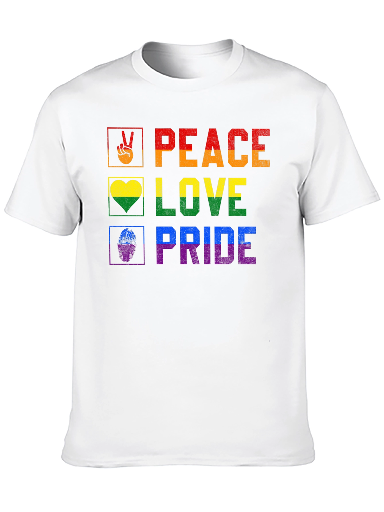 LGBTQ+ Pride Peace Love Graphic Tee