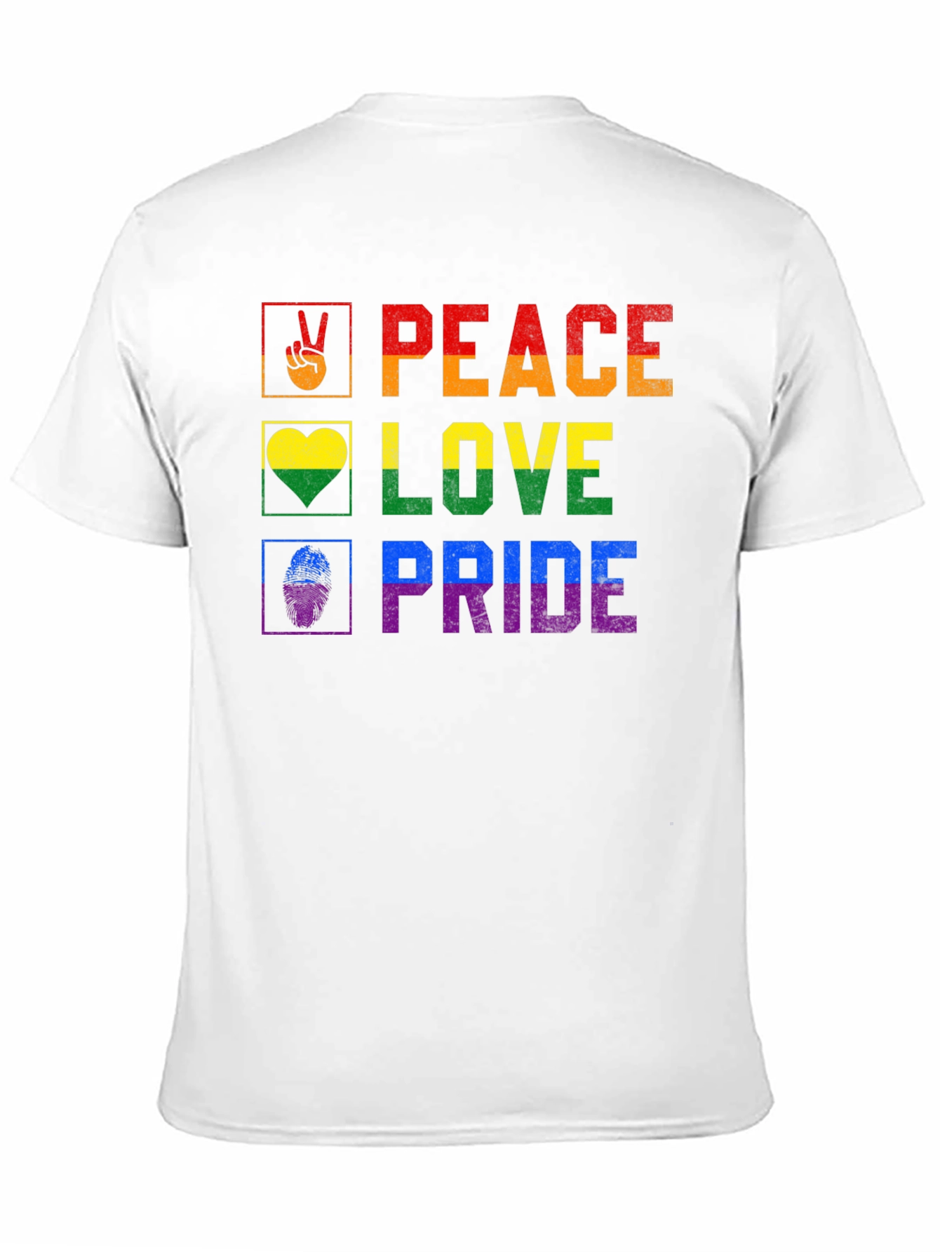 LGBTQ+ Pride Peace Love Graphic Tee