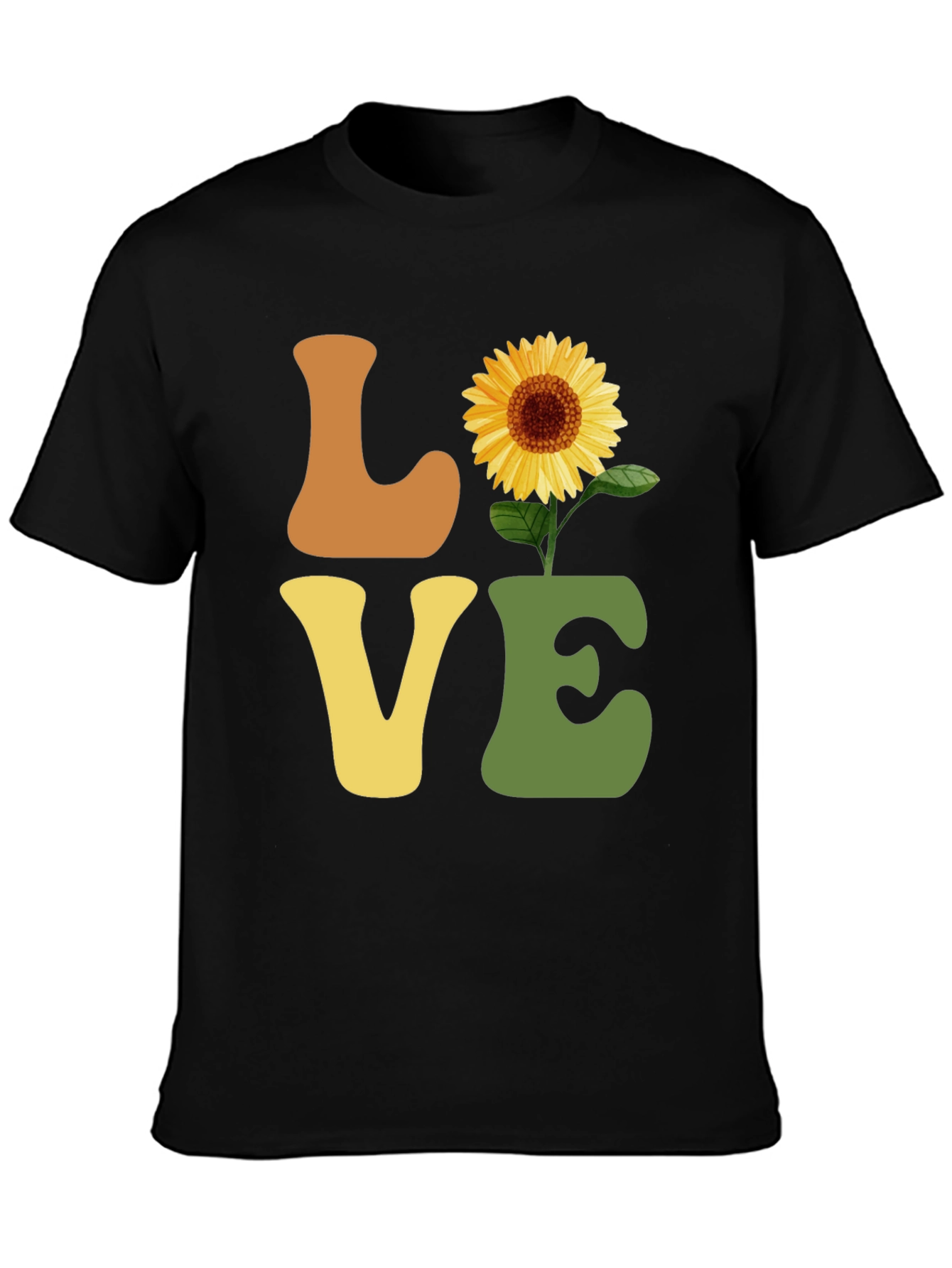 Sunflower Love T-Shirt - Retro Style Graphic Tee