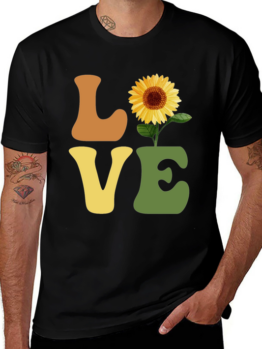 Sunflower Love T-Shirt - Retro Style Graphic Tee