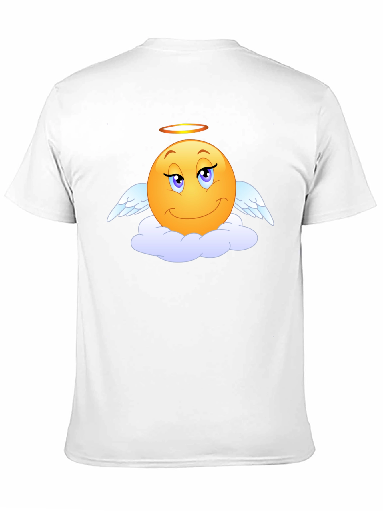Angel Emoji Black T-Shirt