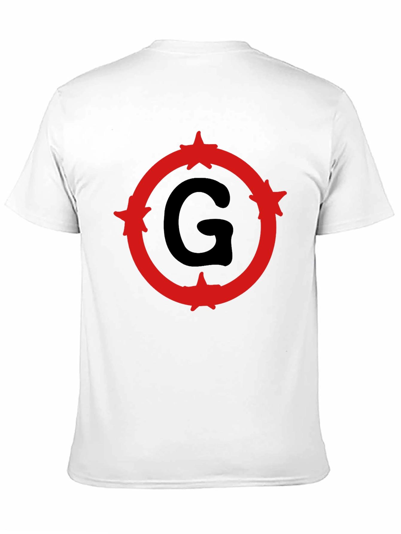 Black T-Shirt with Letter G Circle Graphic