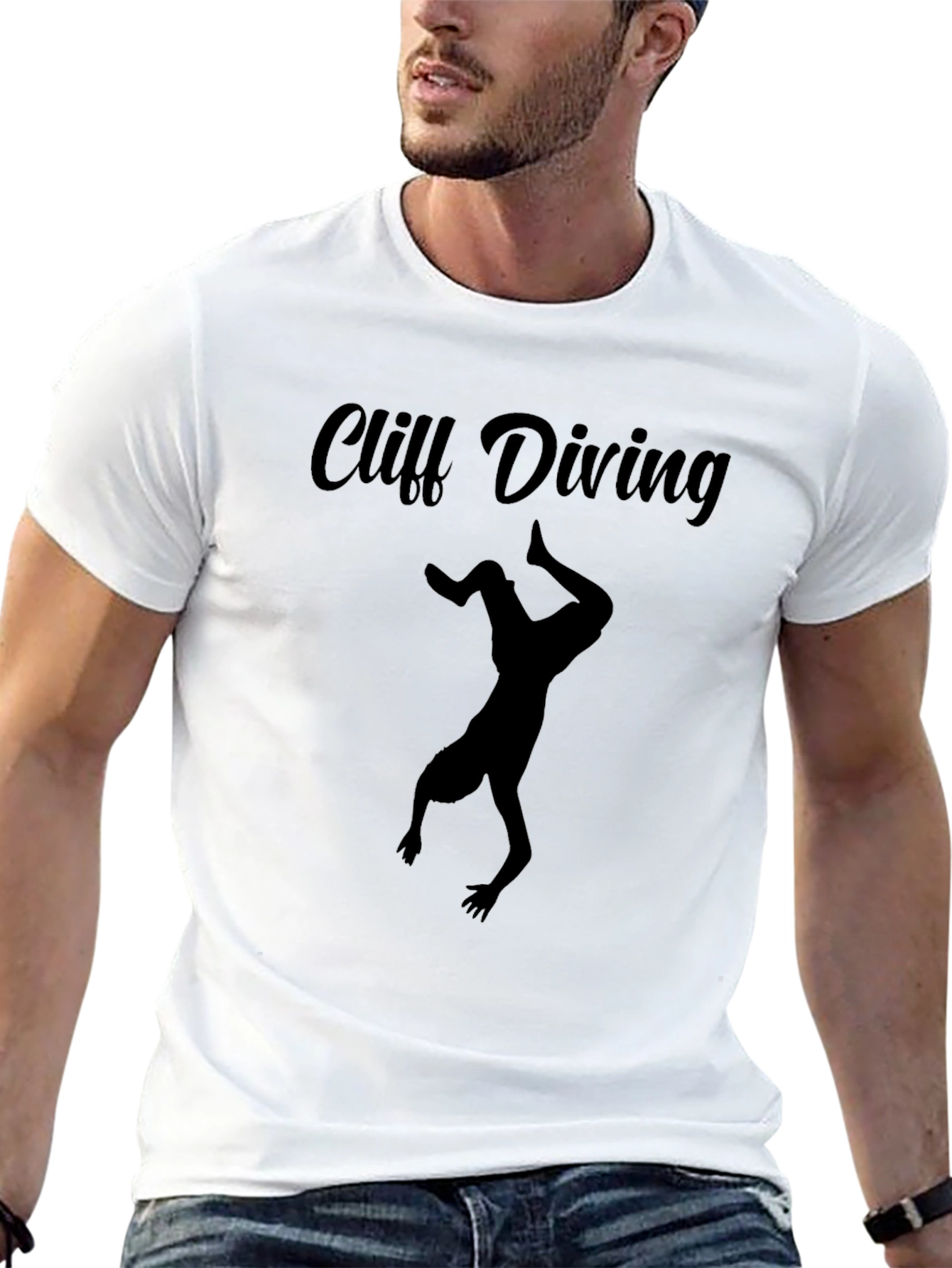 Cliff Diving Graphic Tee - Extreme Sports T-Shirt