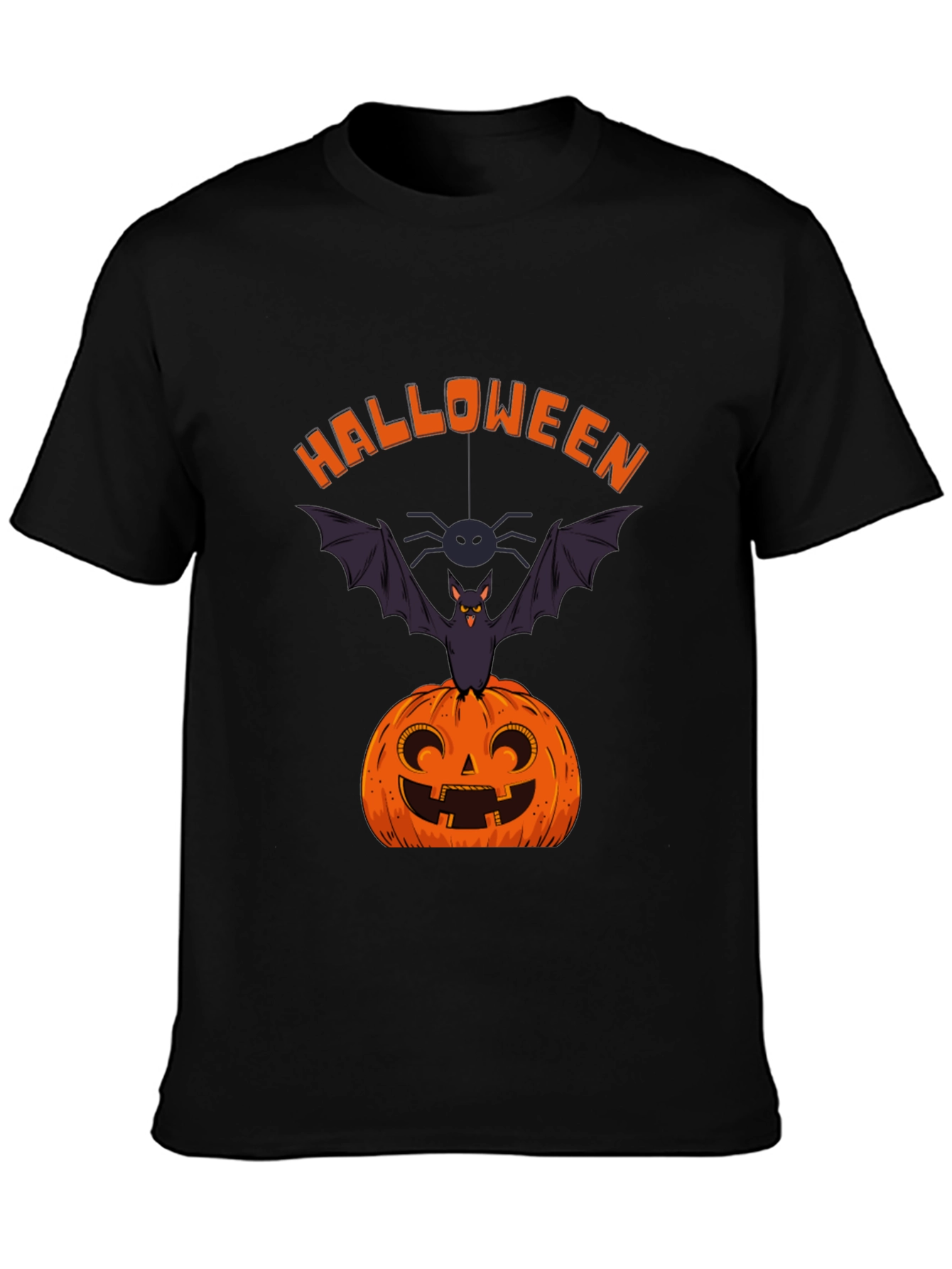 Halloween Pumpkin Bat Graphic Tee