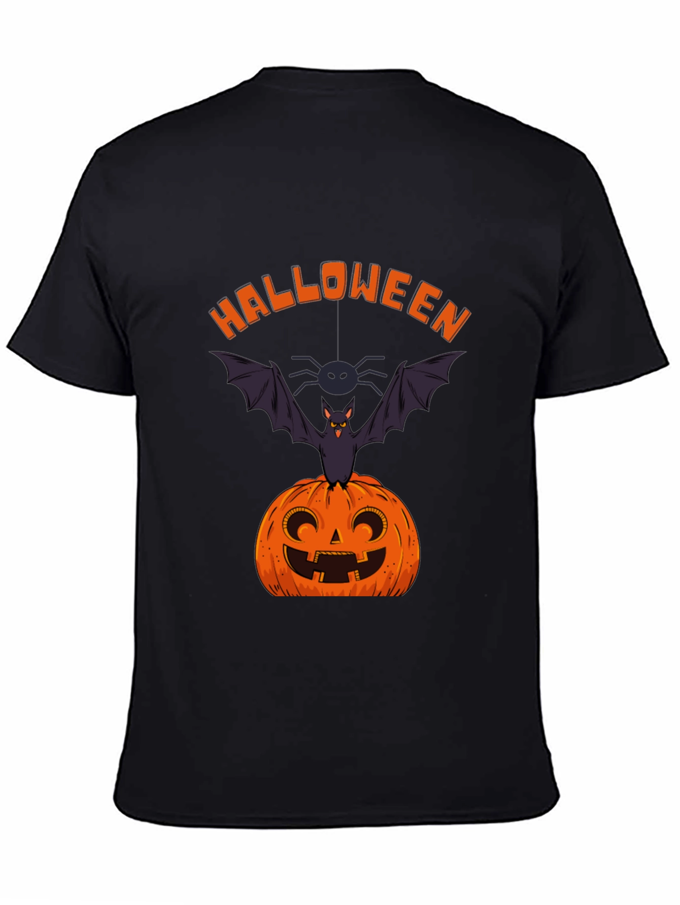 Halloween Pumpkin Bat Graphic Tee
