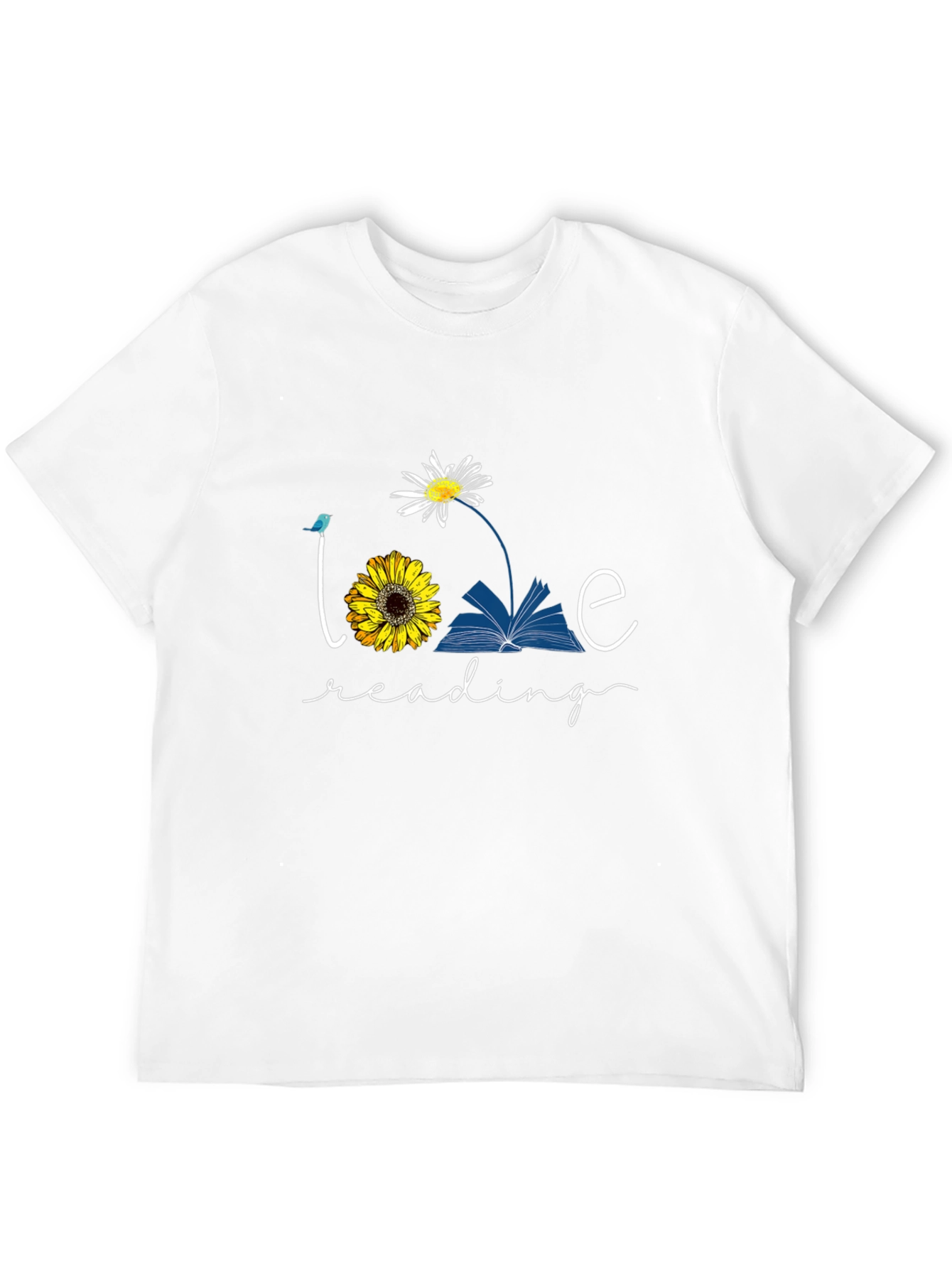 Love Reading Graphic T-Shirt Floral Book Tee