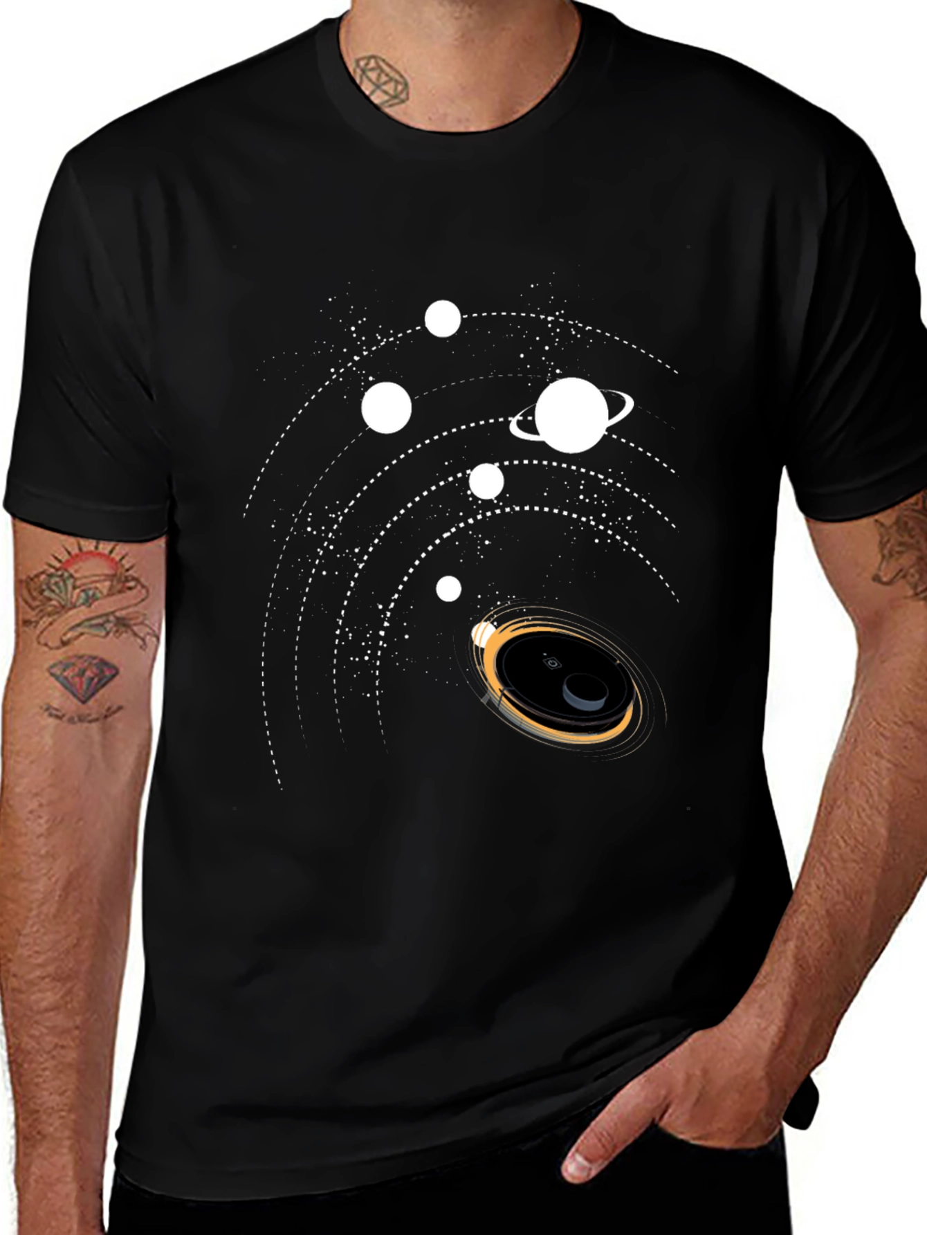 Cosmic Black Hole T-Shirt: Sci-Fi Space Tee