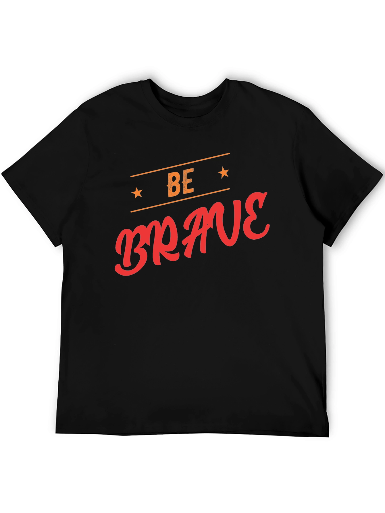Be Brave Graphic Tee - Black Cotton T-Shirt