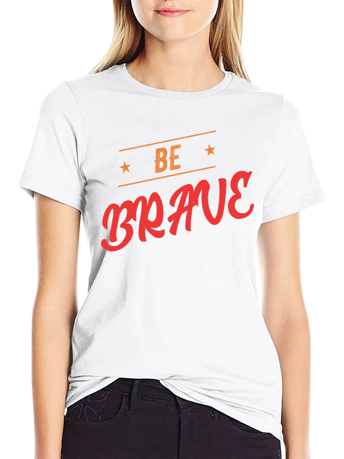 Be Brave Graphic Tee - Black Cotton T-Shirt