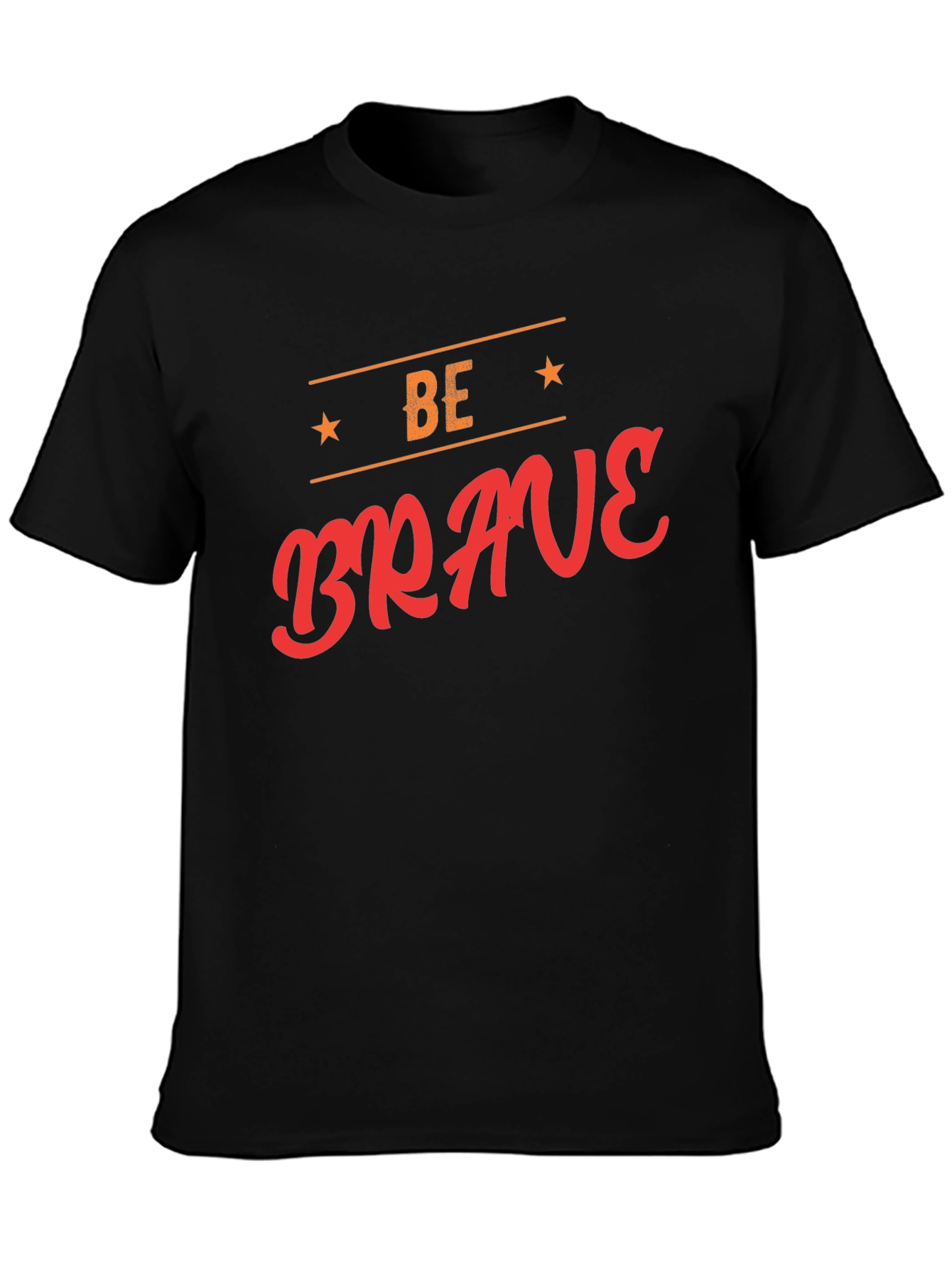 Be Brave Graphic Tee - Black Cotton T-Shirt