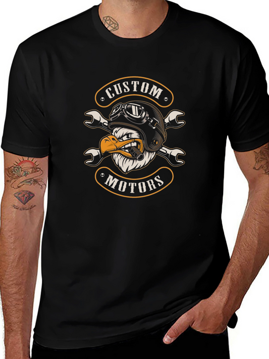 Custom Motors Eagle Biker T-Shirt