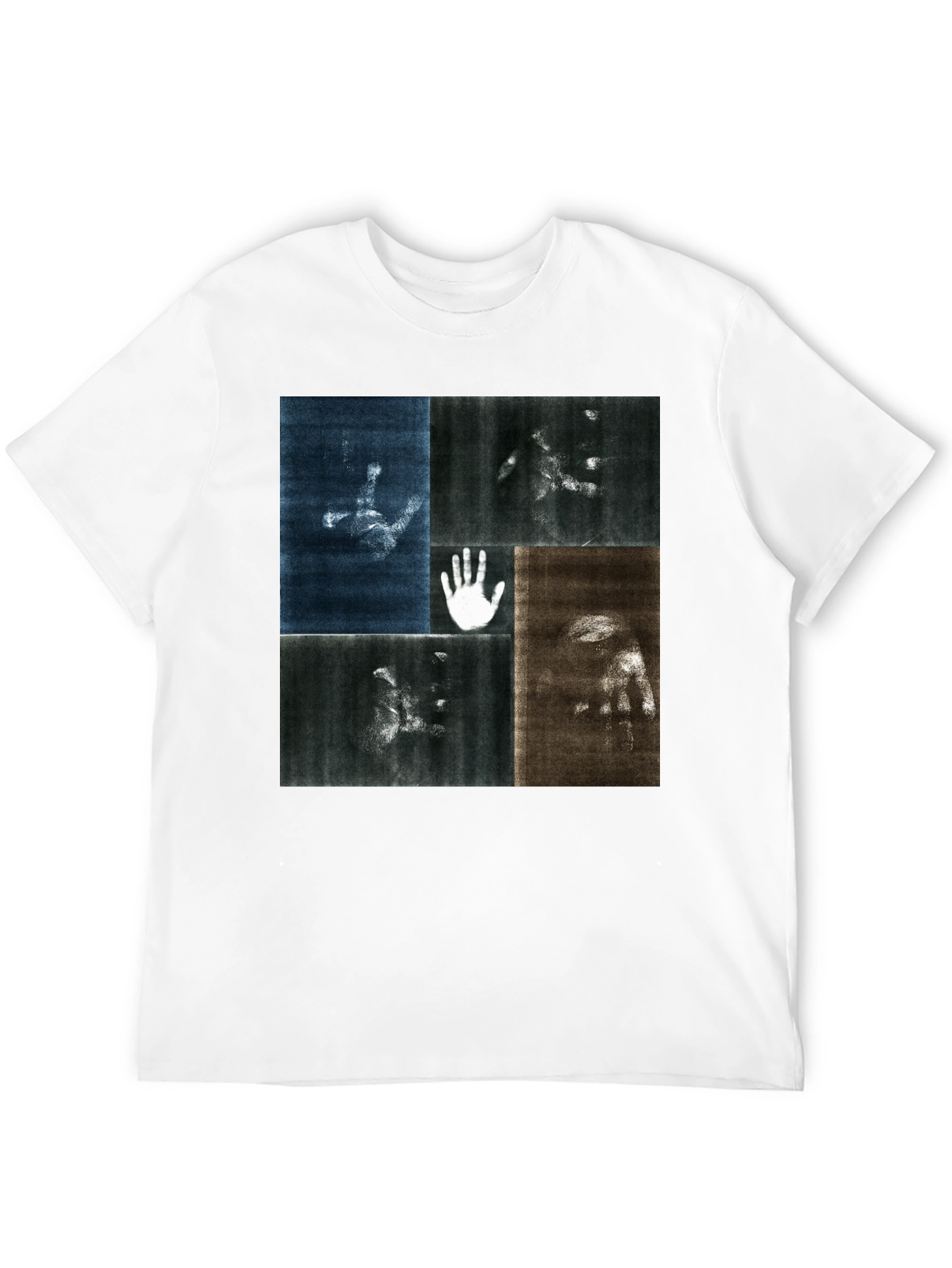 Abstract Hand Print Black T-Shirt