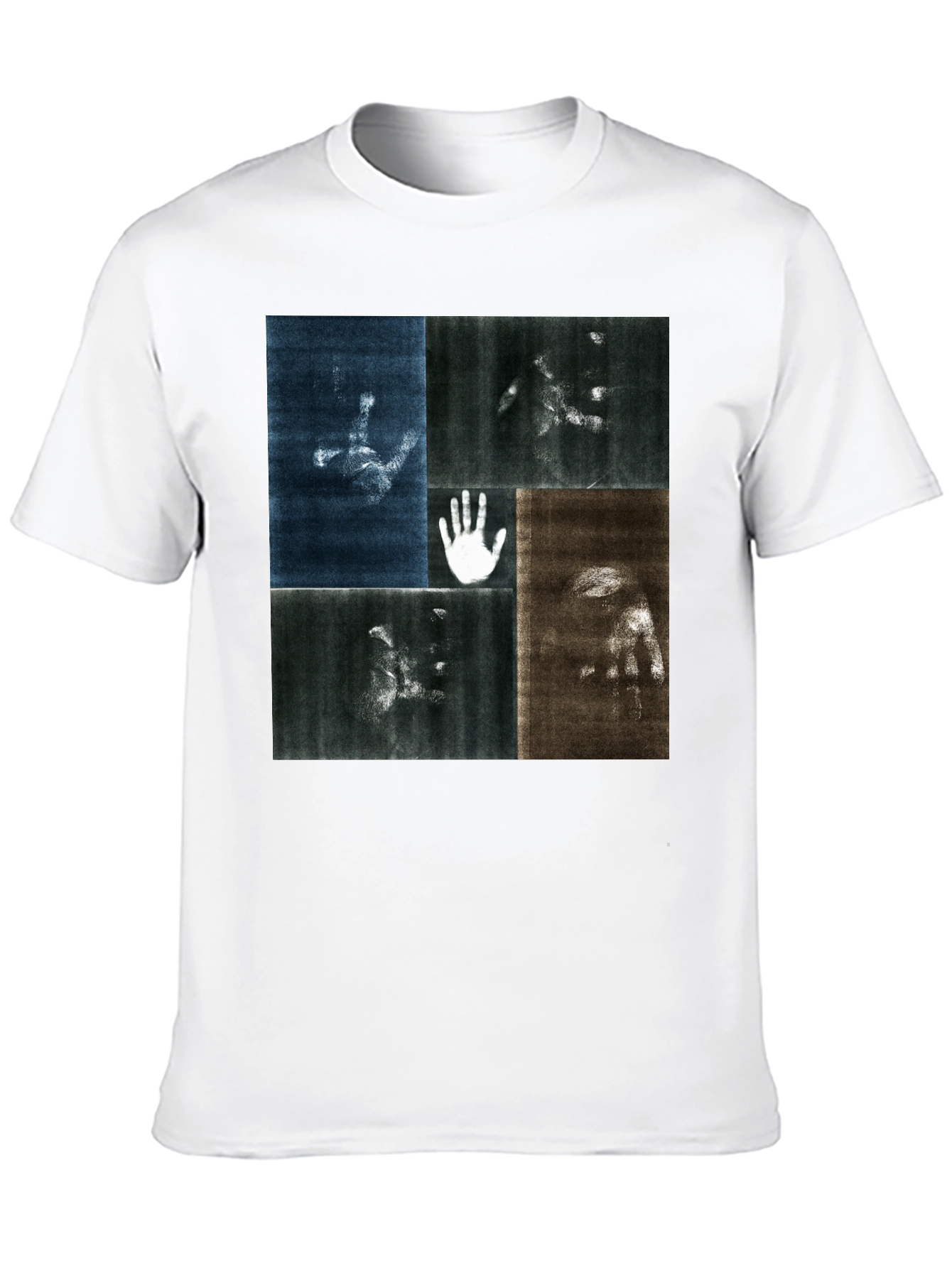 Abstract Hand Print Black T-Shirt