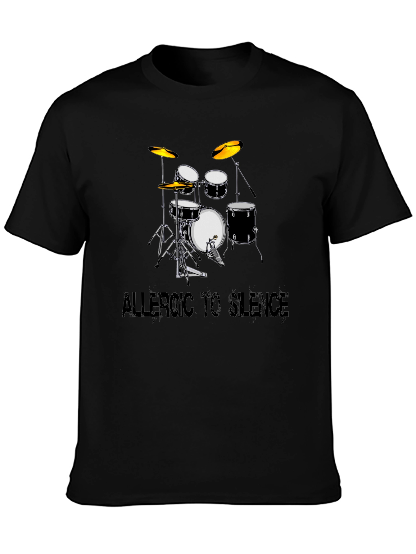Allergic to Silence Drum Kit Graphic Tee