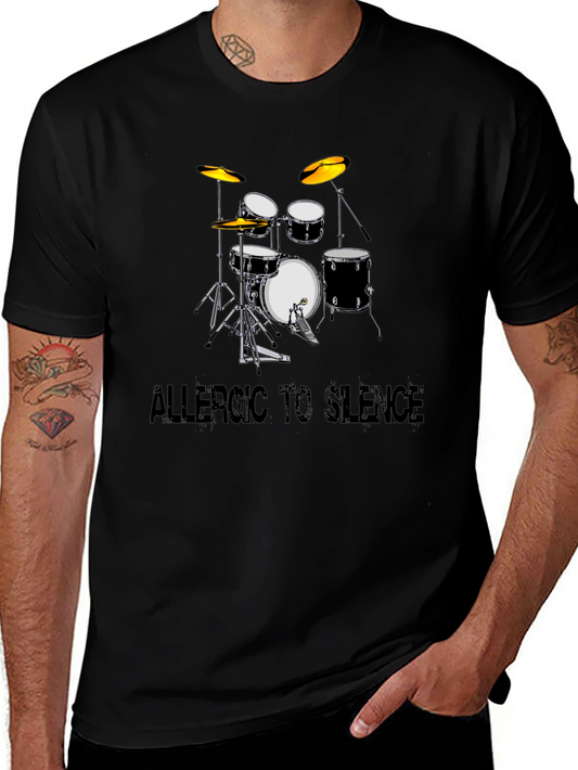 Allergic to Silence Drum Kit Graphic Tee