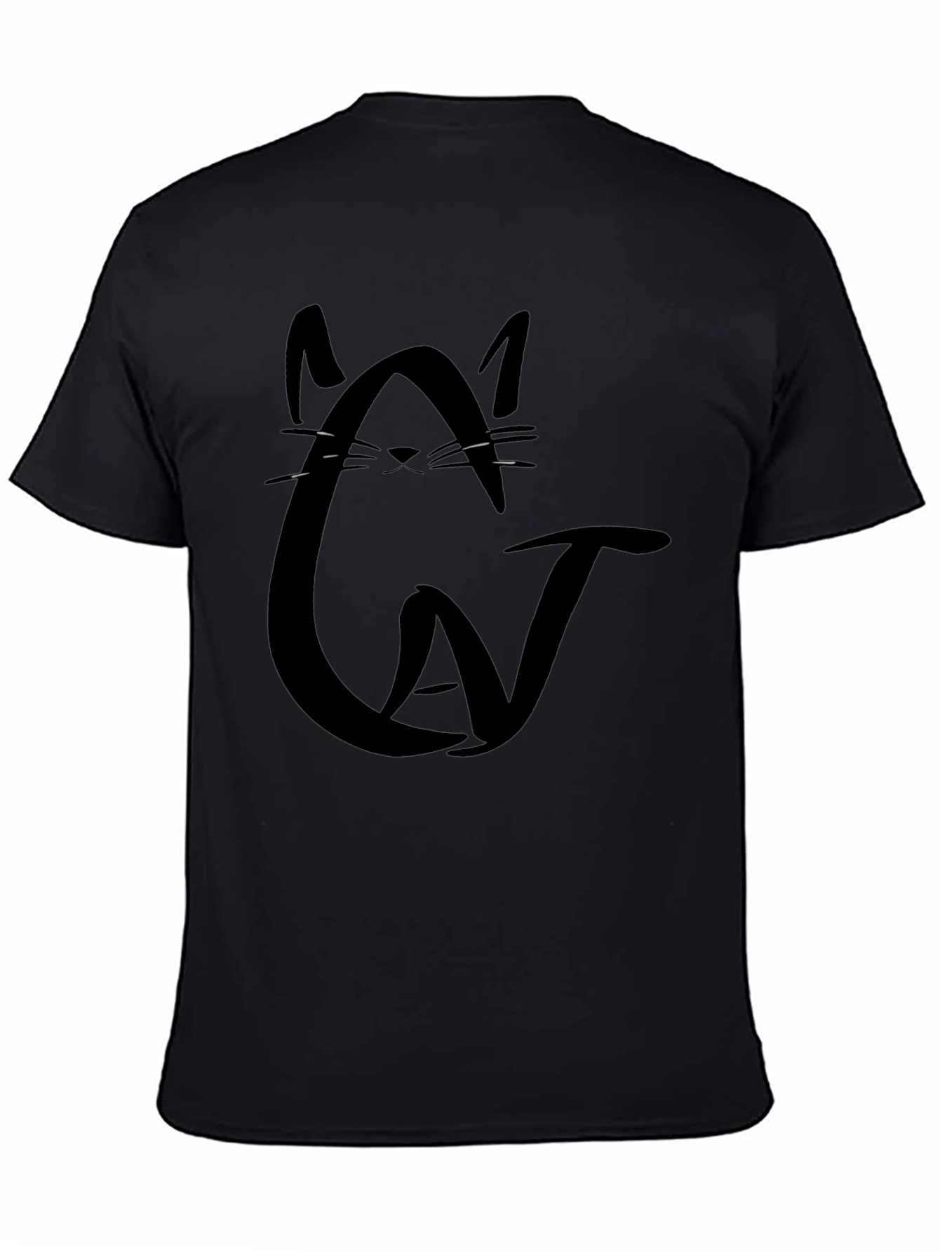 Cool Cat Graphic Black T-Shirt - Unisex