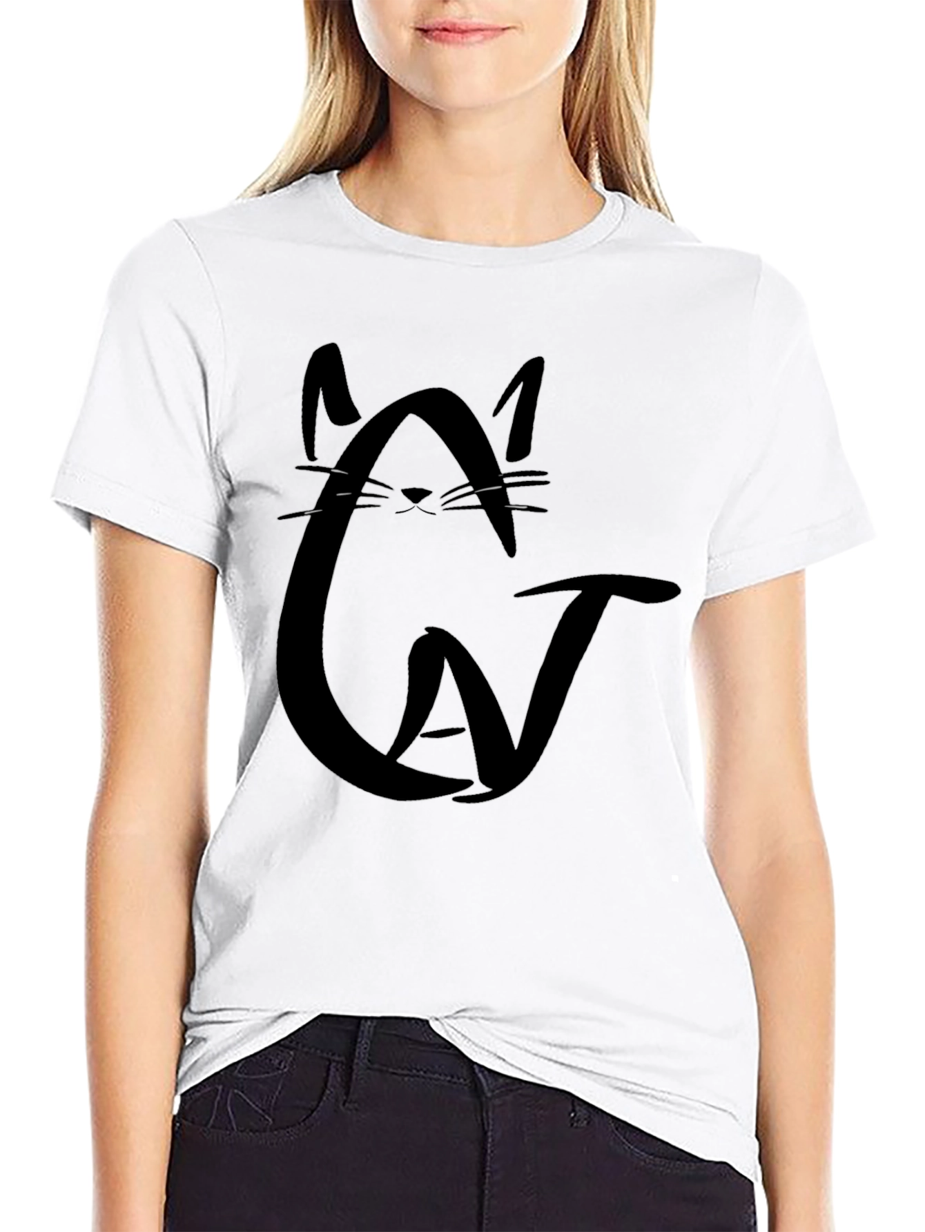 Cool Cat Graphic Black T-Shirt - Unisex