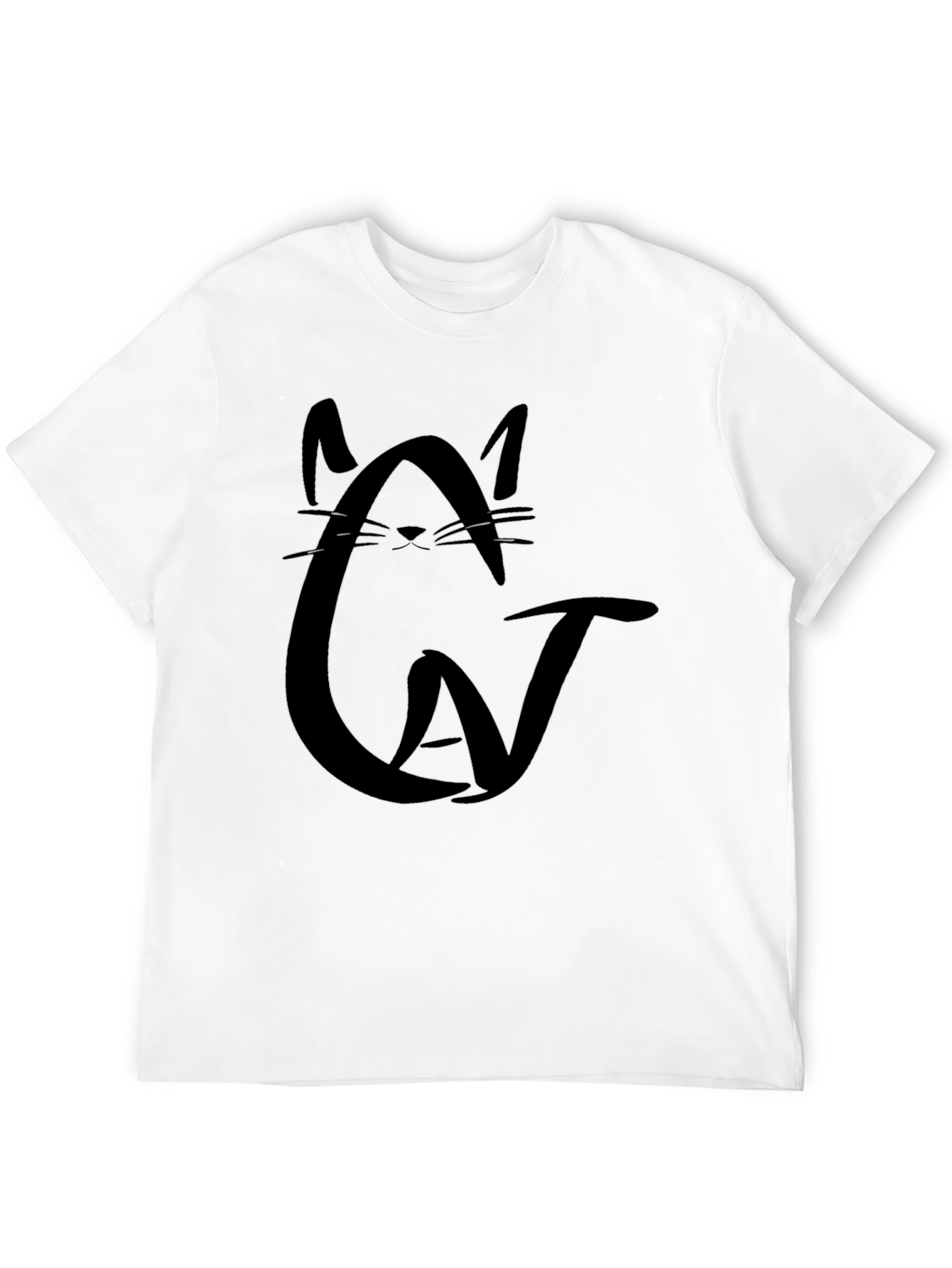 Cool Cat Graphic Black T-Shirt - Unisex