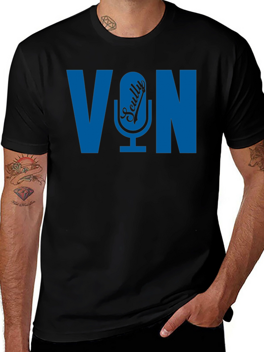 Vintage Scully Podcast Microphone Graphic Tee