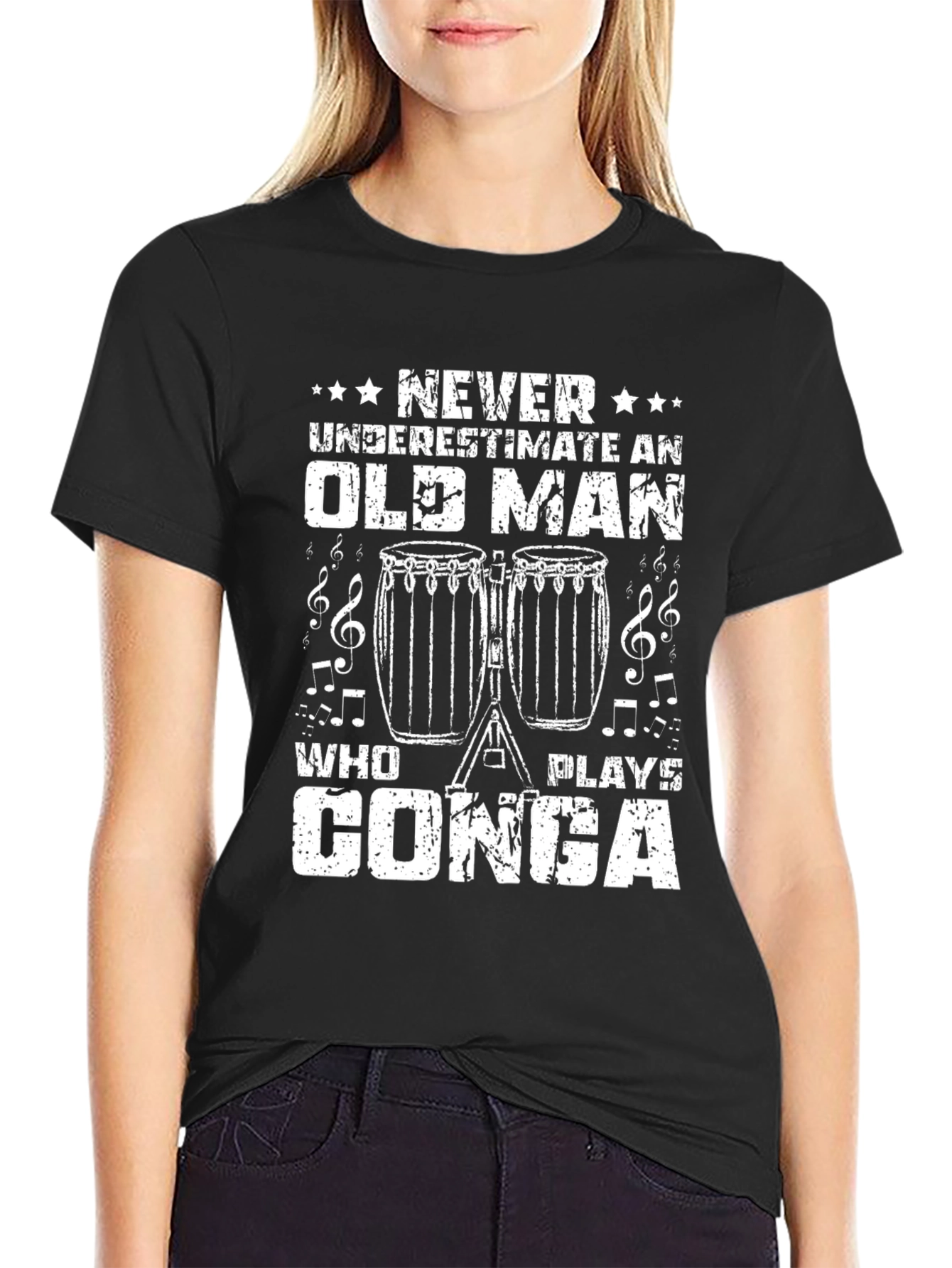 Old Man Conga Player T-Shirt