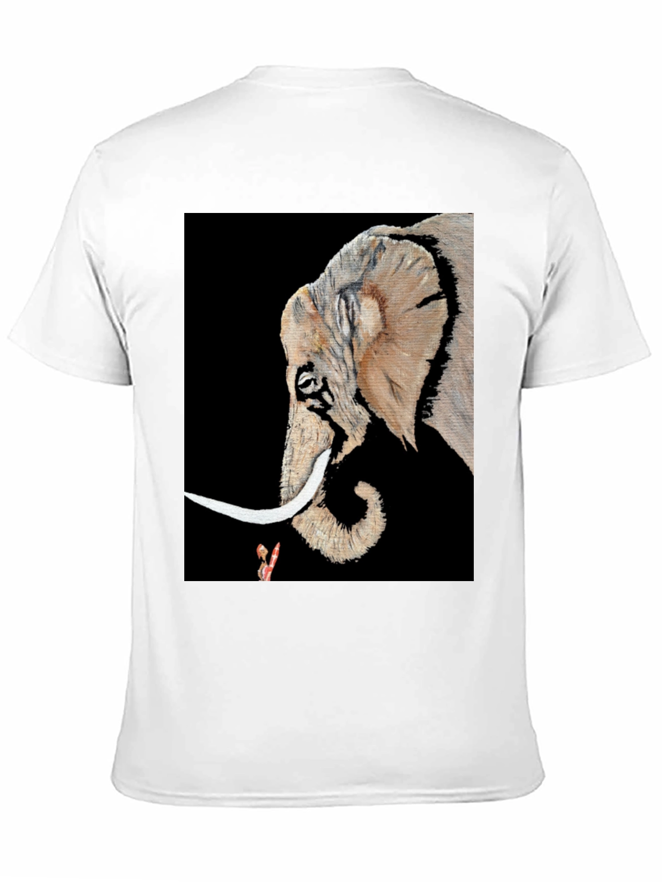 Elephant Portrait Black T-Shirt