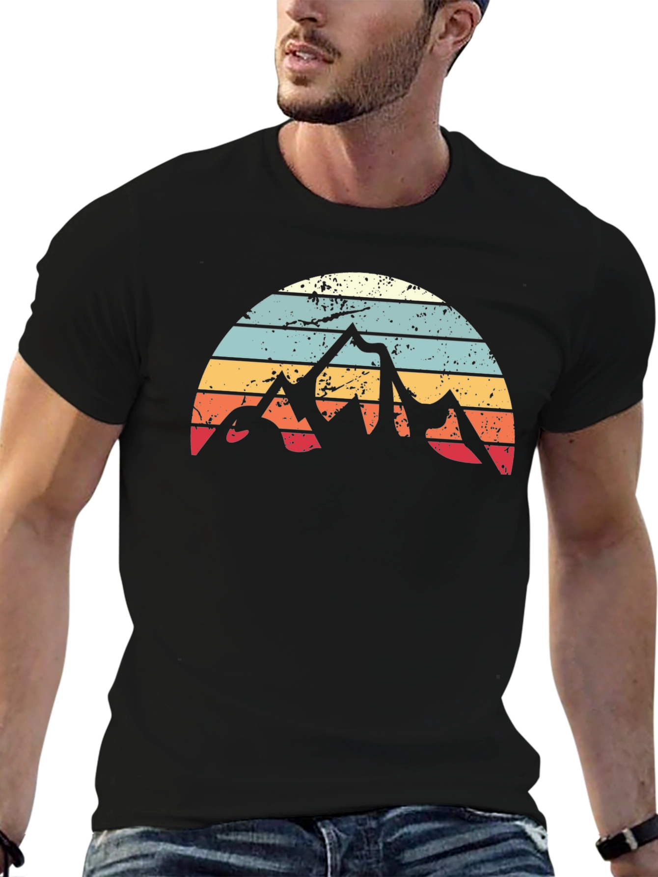 Retro Mountain Sunset Graphic Tee