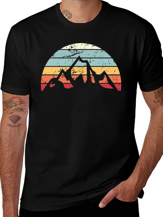 Retro Mountain Sunset Graphic Tee