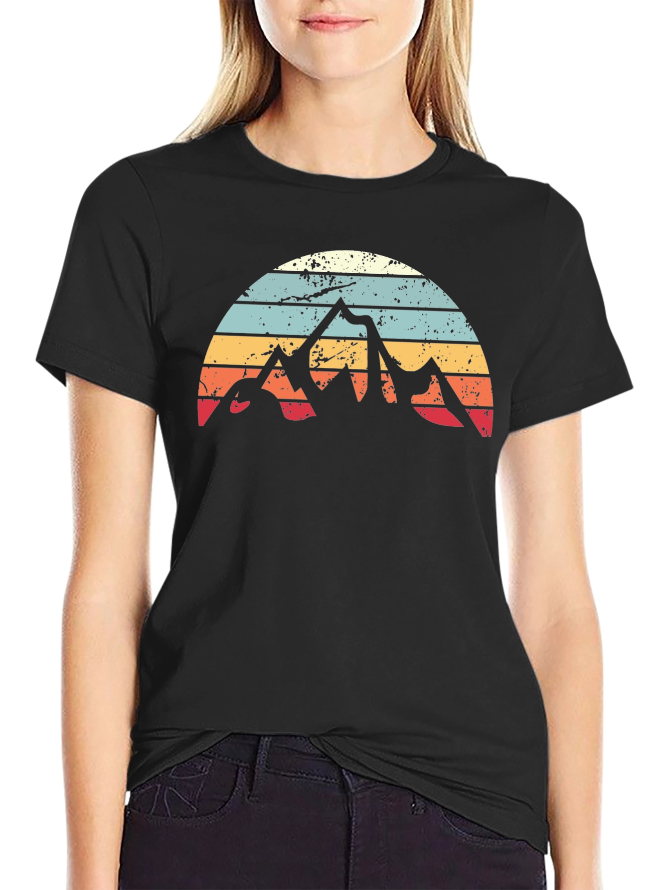 Retro Mountain Sunset Graphic Tee