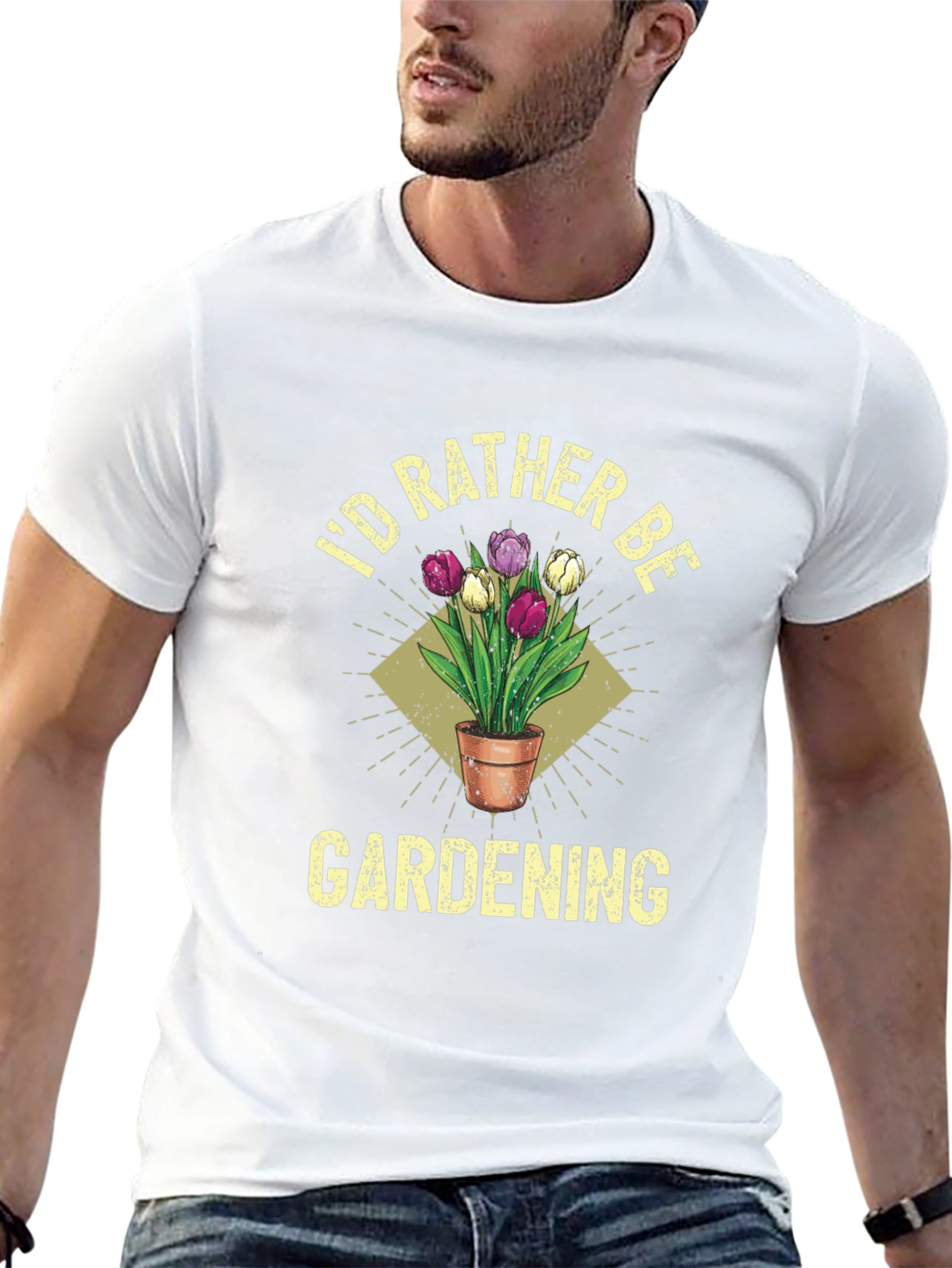 Id Rather Be Gardening Graphic T-Shirt