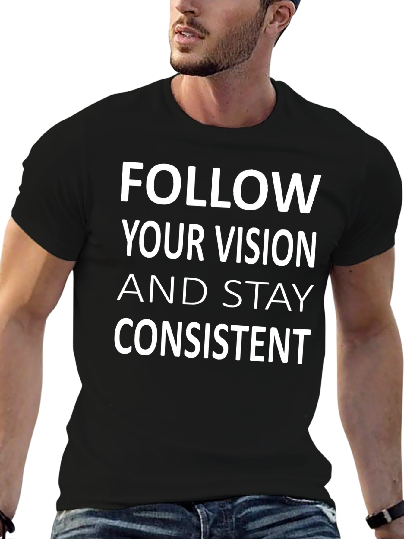 Vision & Consistency Tee - Motivational Graphic T-Shirt
