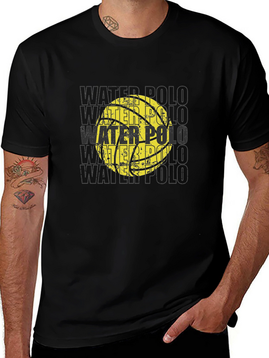 Water Polo Ball Graphic T-Shirt - Black
