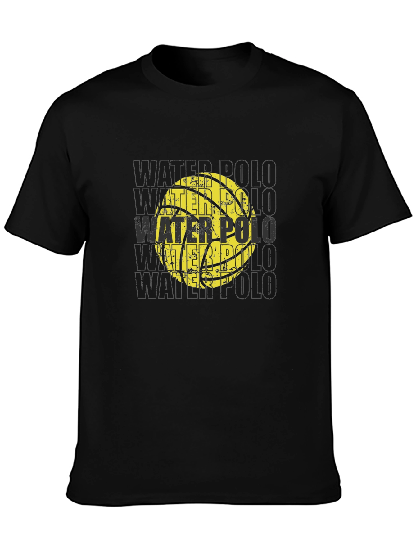 Water Polo Ball Graphic T-Shirt - Black