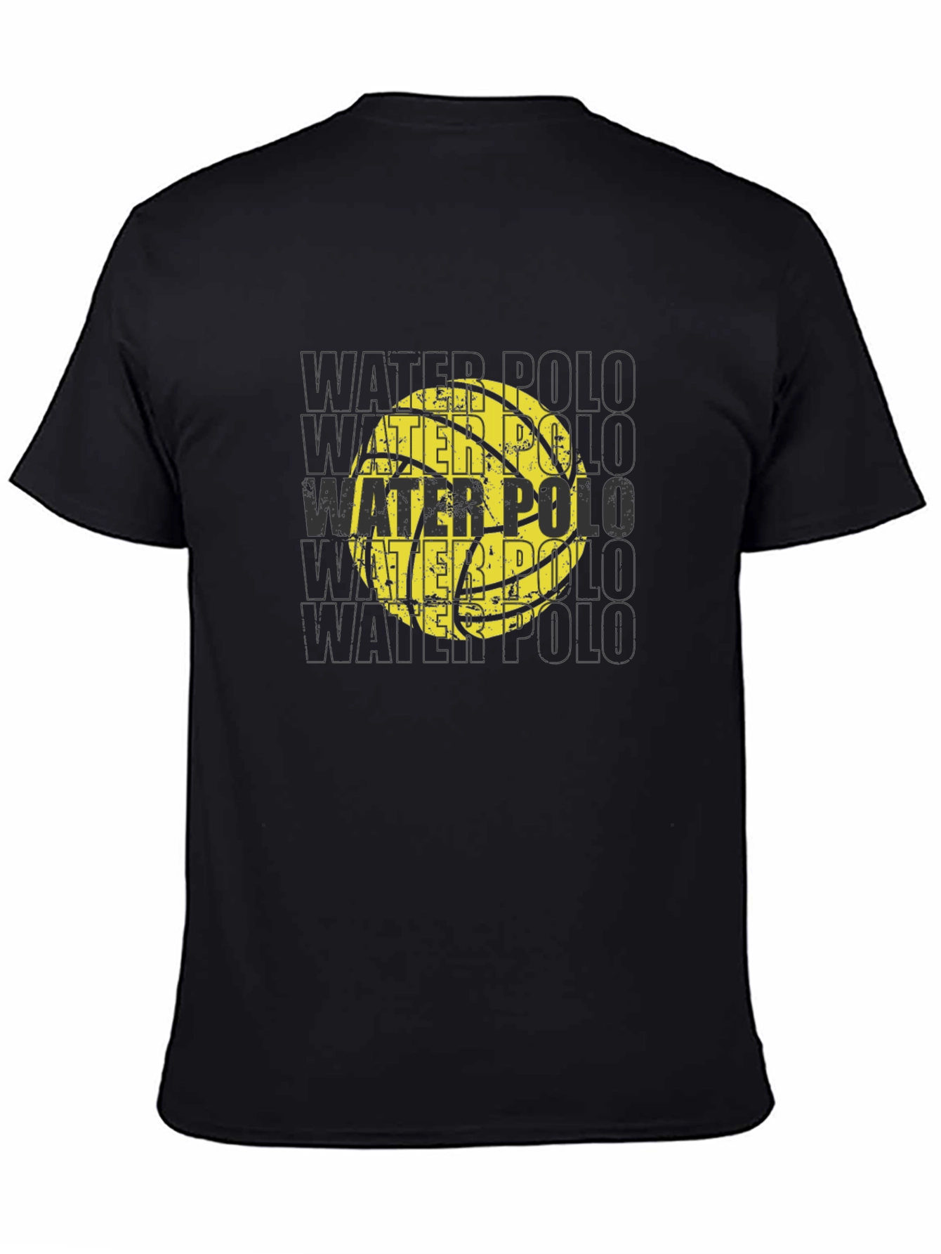 Water Polo Ball Graphic T-Shirt - Black
