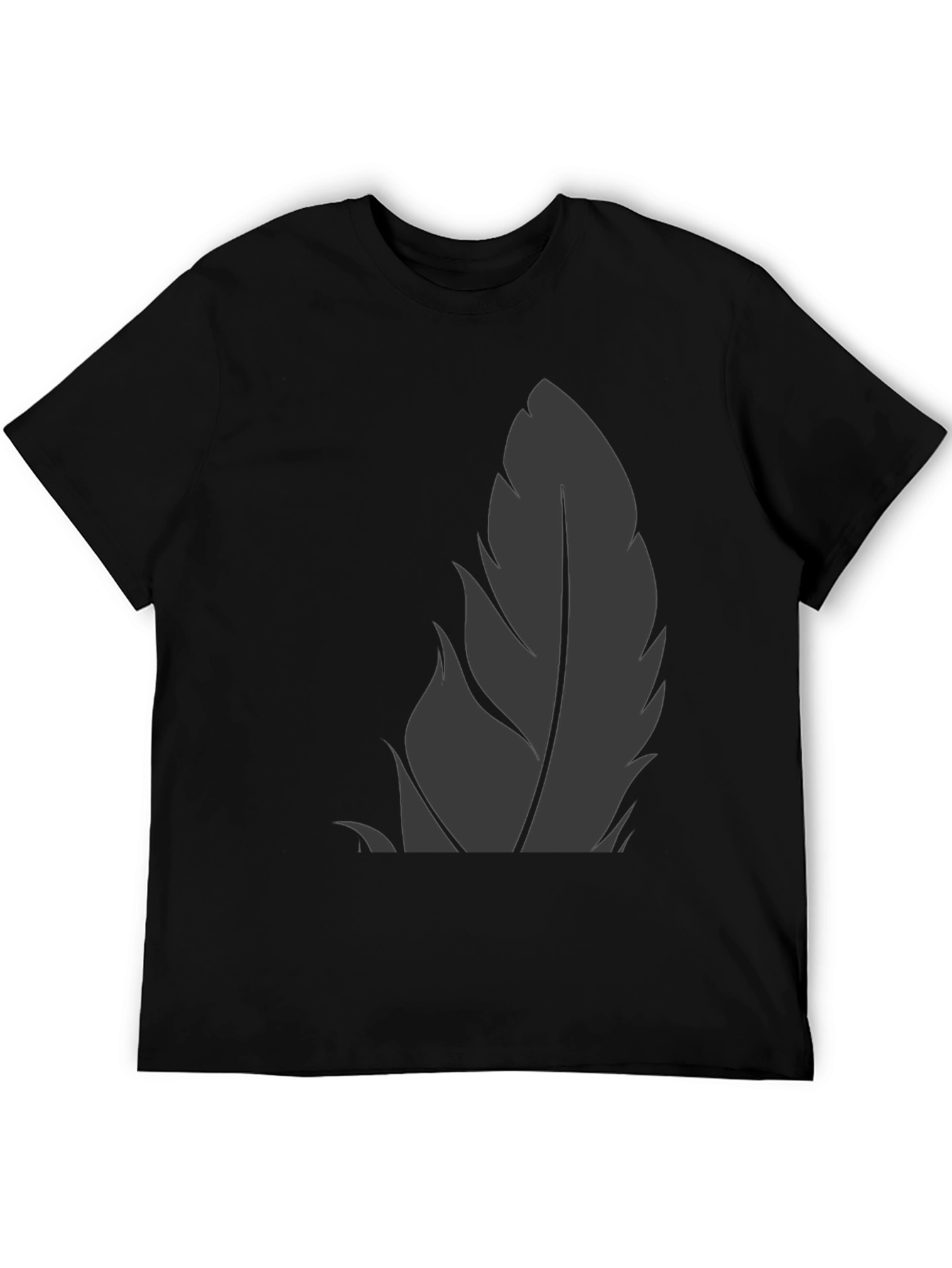 Mens Black Feather Graphic Tee