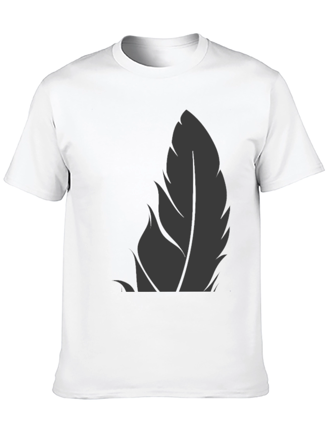 Mens Black Feather Graphic Tee