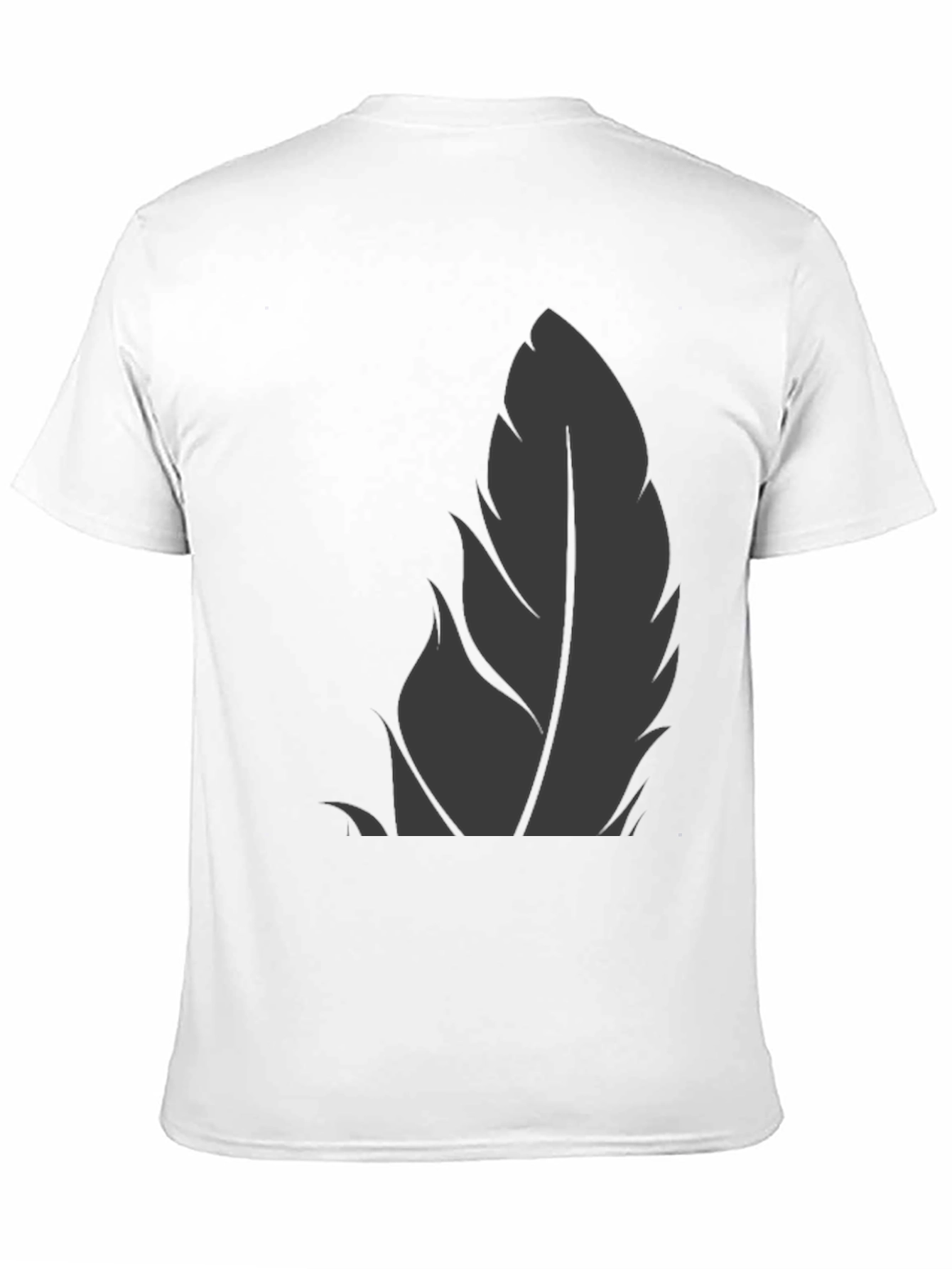 Mens Black Feather Graphic Tee