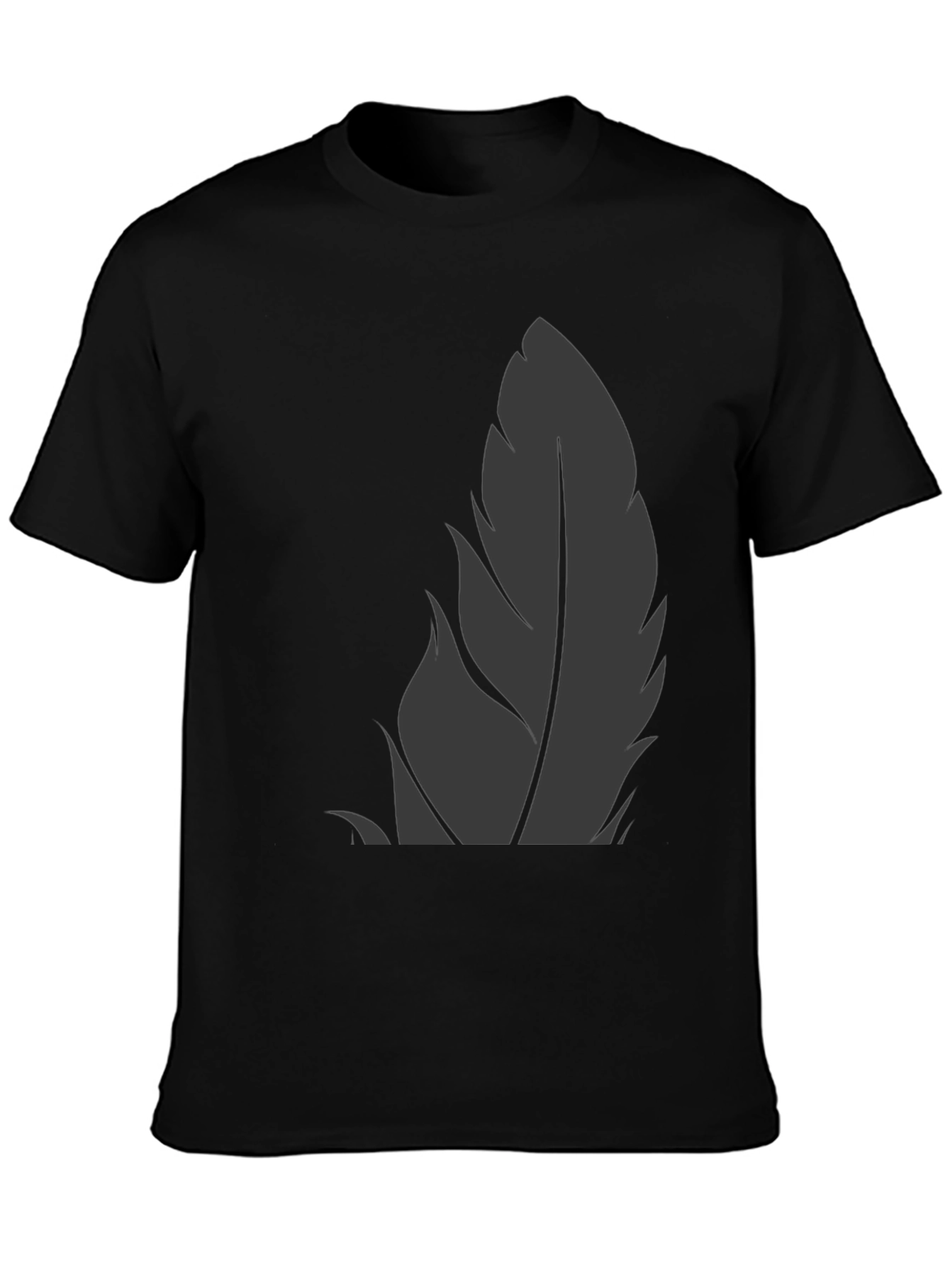 Mens Black Feather Graphic Tee