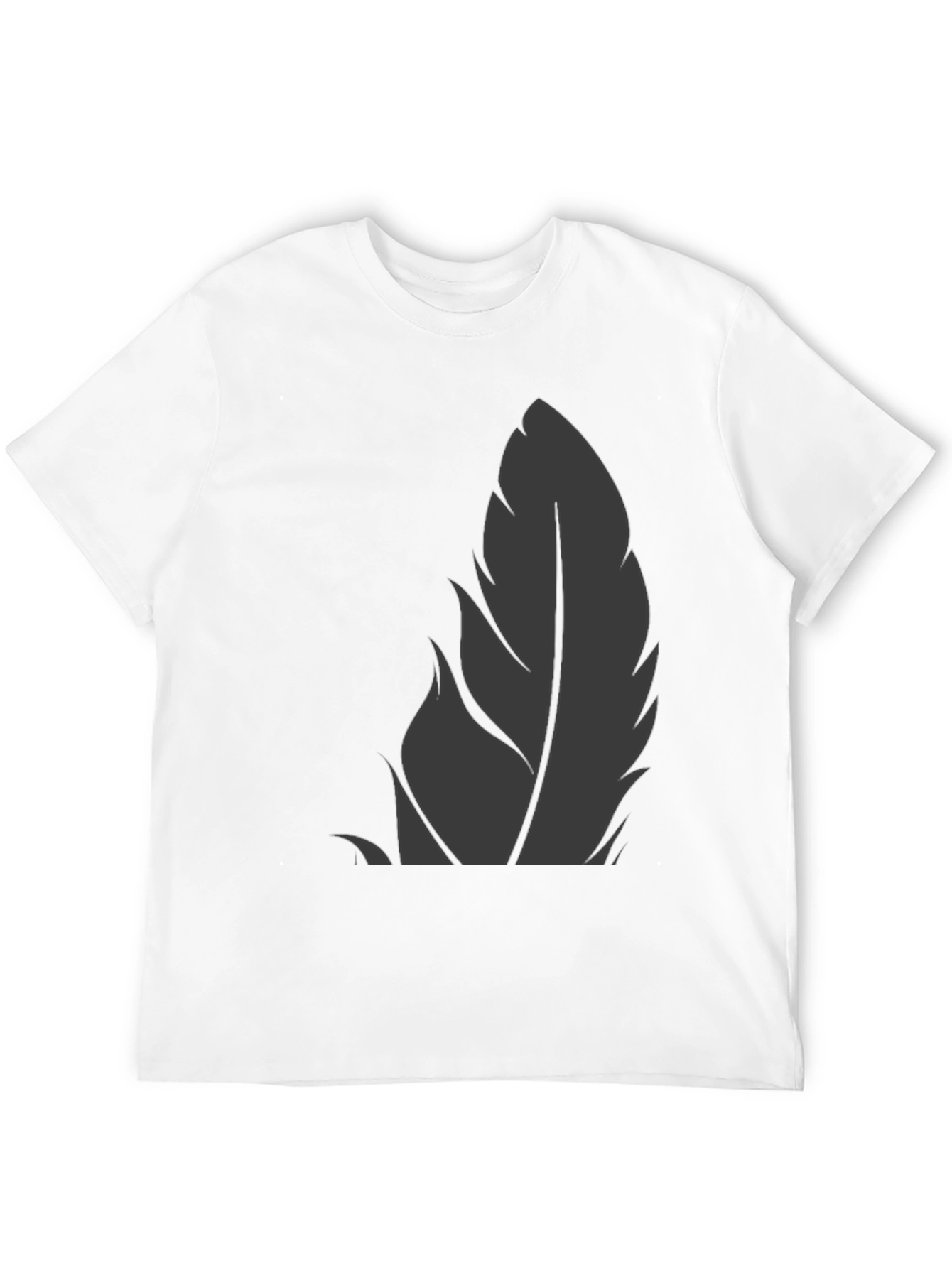 Mens Black Feather Graphic Tee