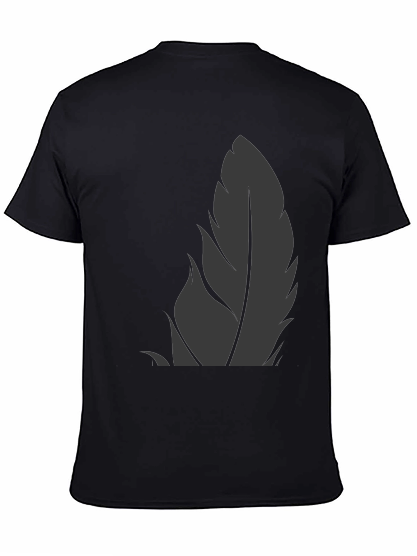 Mens Black Feather Graphic Tee