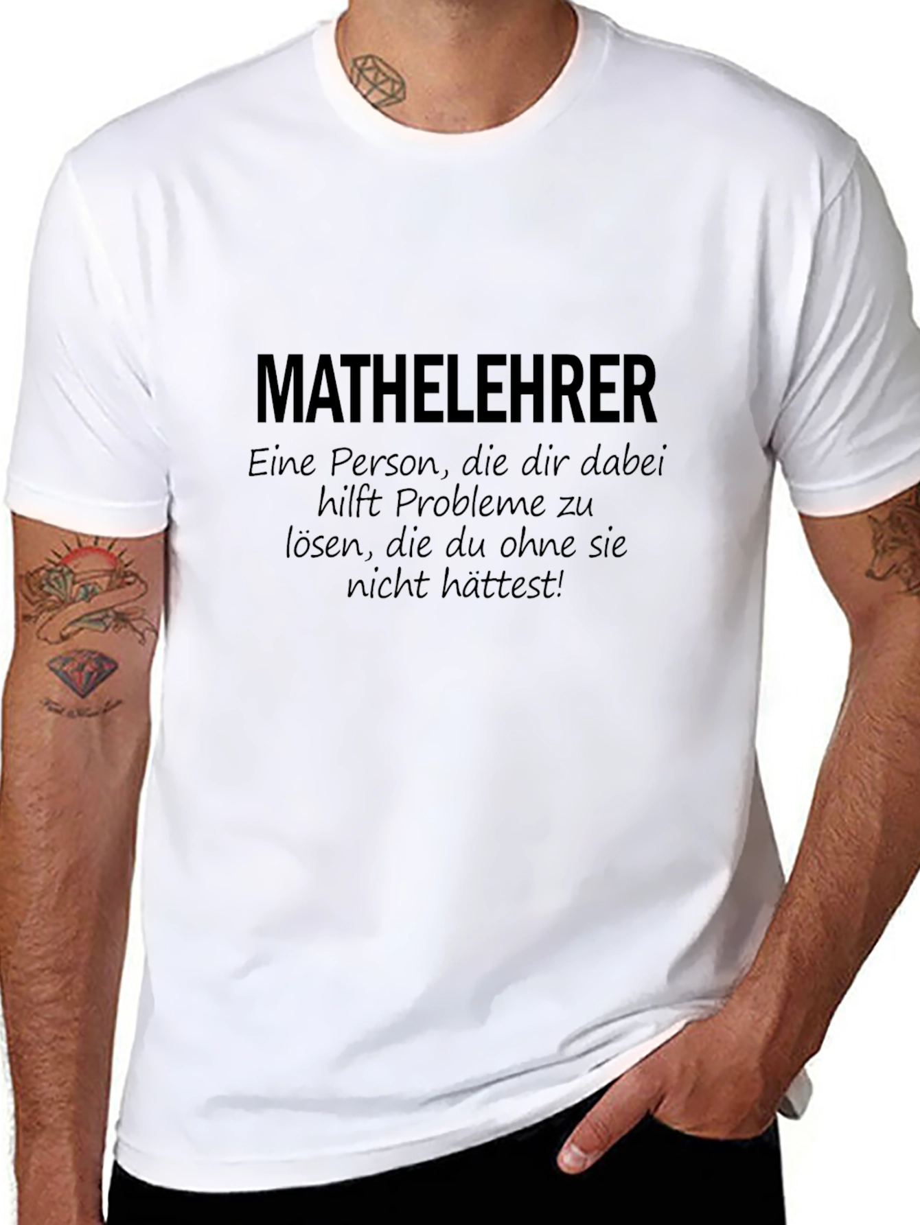 Math Teacher T-Shirt - German Humor Tee