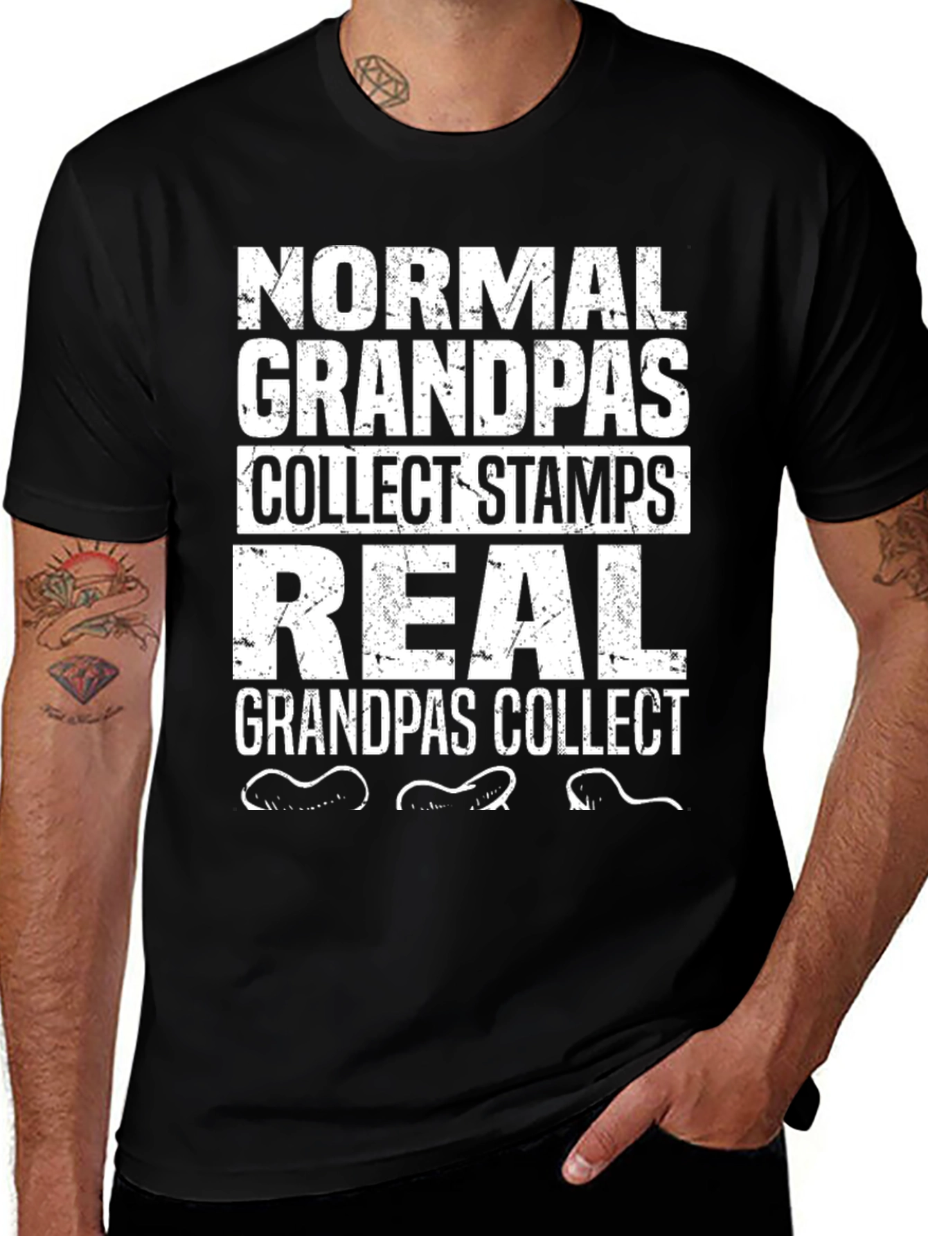 Real Grandpas Collect Worms T-Shirt - Novelty Gift