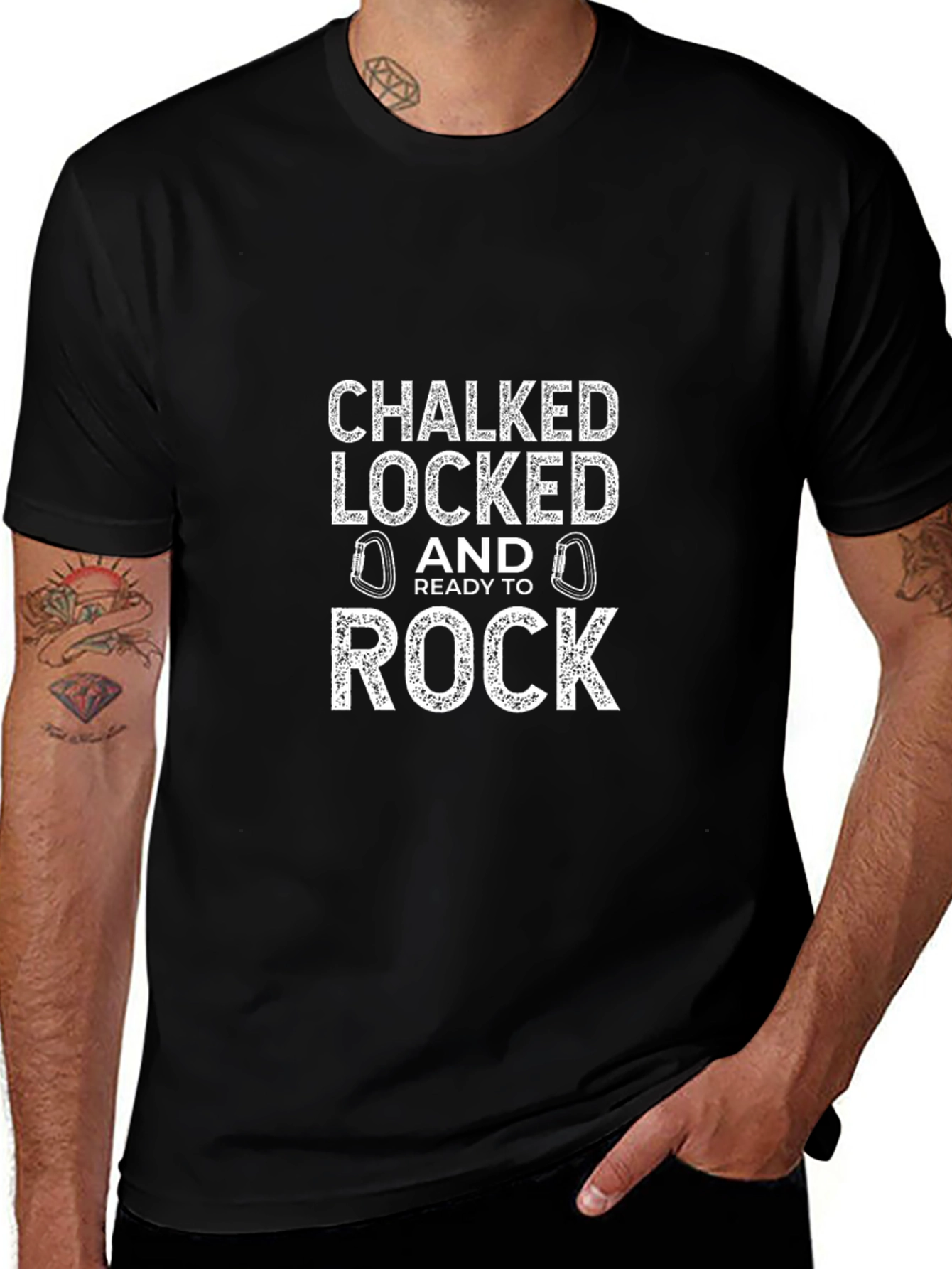 Chalked Locked Ready to Rock Climbing T-Shirt