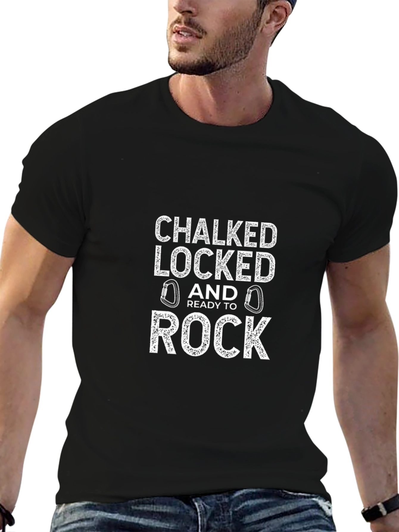 Chalked Locked Ready to Rock Climbing T-Shirt