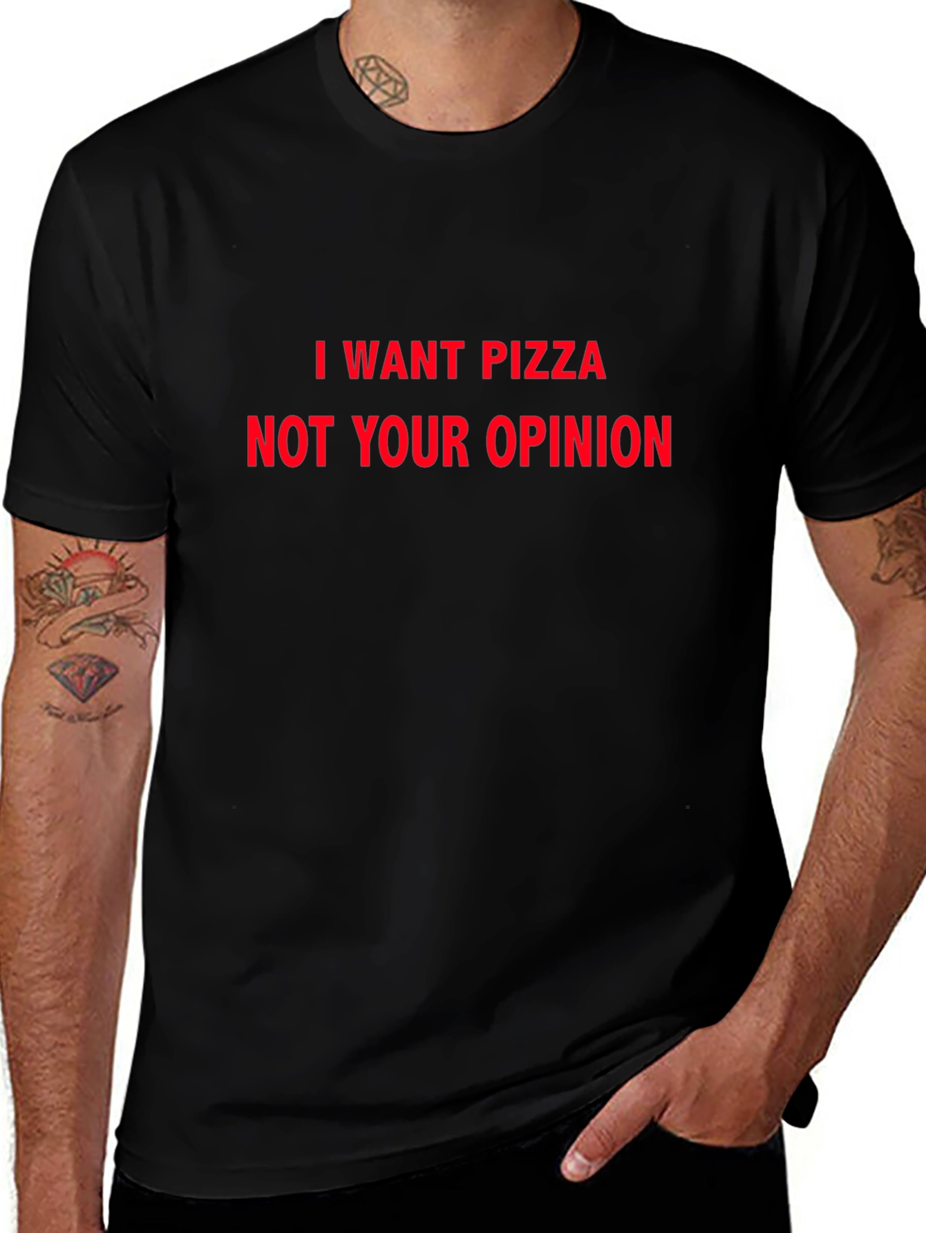 I Want Pizza Funny Novelty Graphic T-Shirt