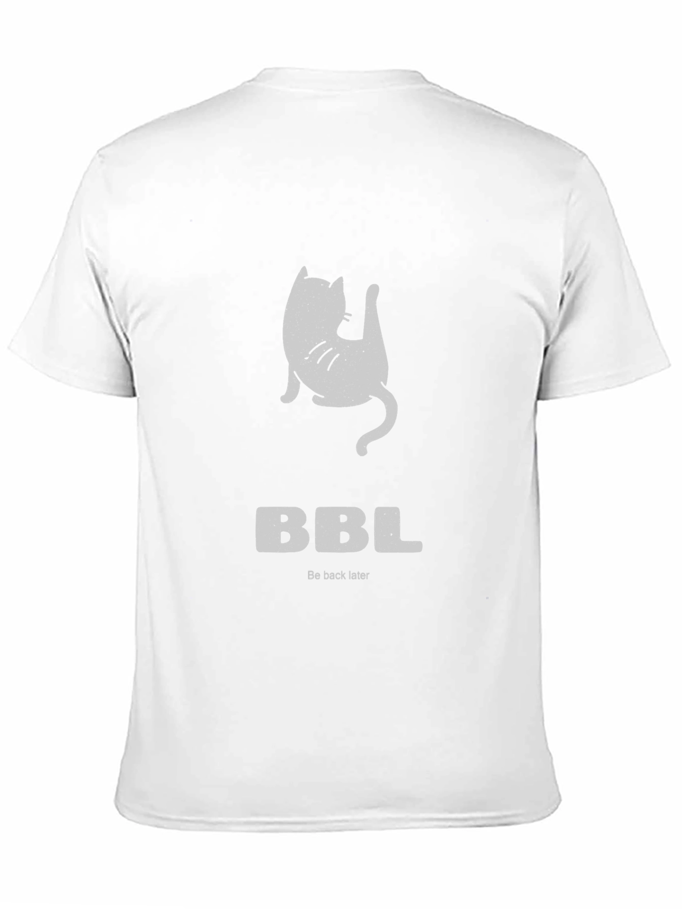 Funny BBL Cat Graphic T-Shirt - Black