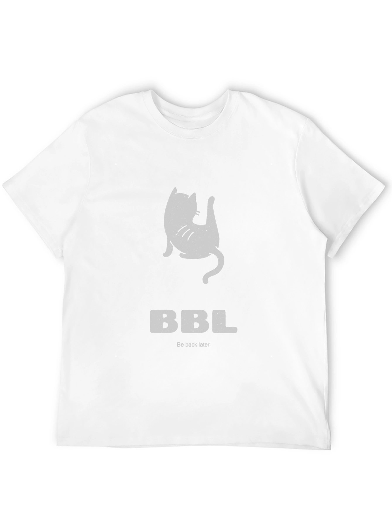 Funny BBL Cat Graphic T-Shirt - Black