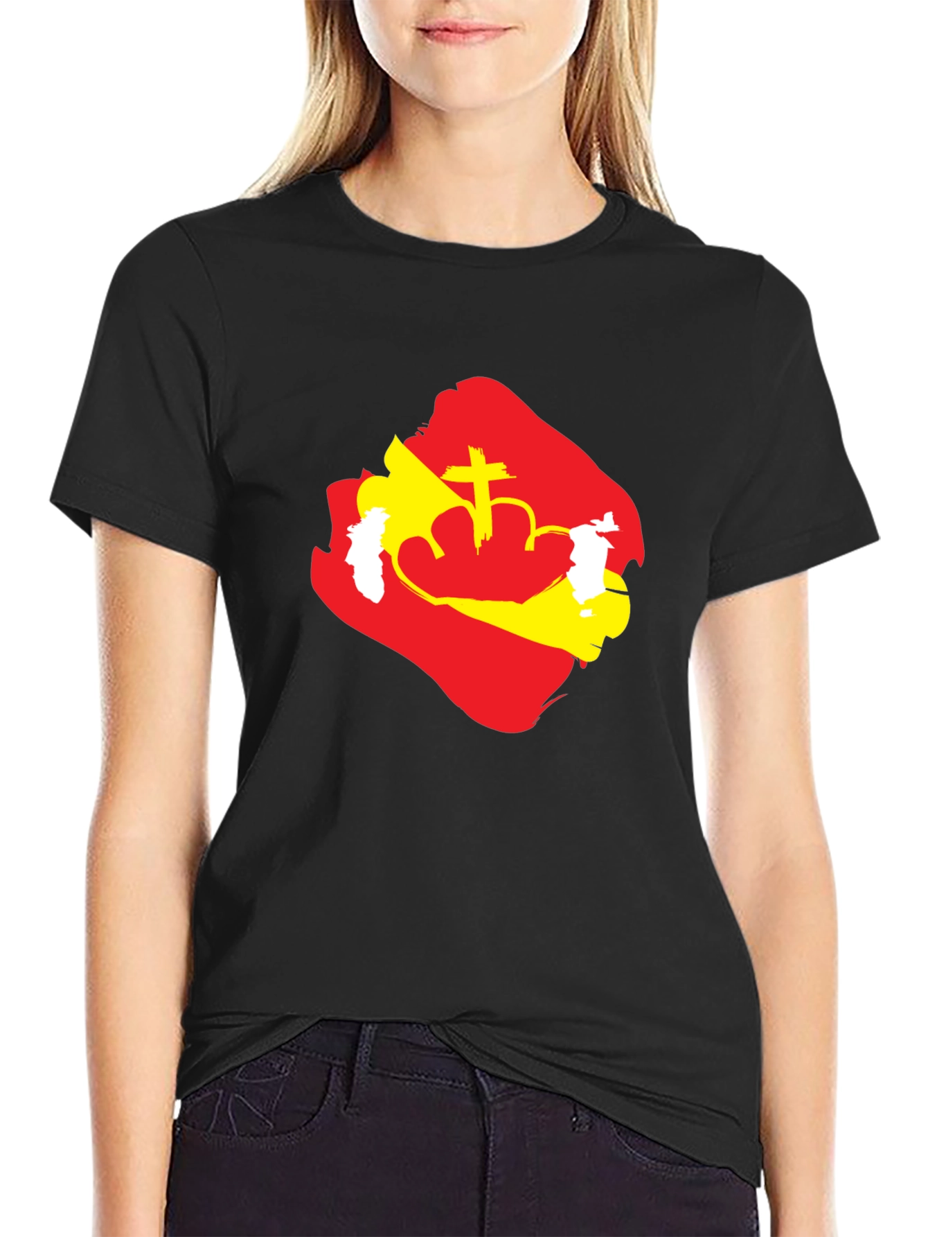 Ethiopian Flag Crown T-Shirt - Mens Black Graphic Tee