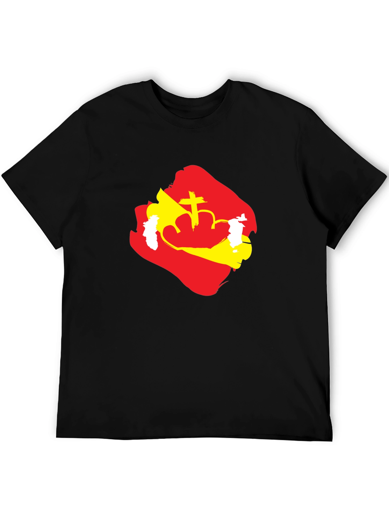 Ethiopian Flag Crown T-Shirt - Mens Black Graphic Tee