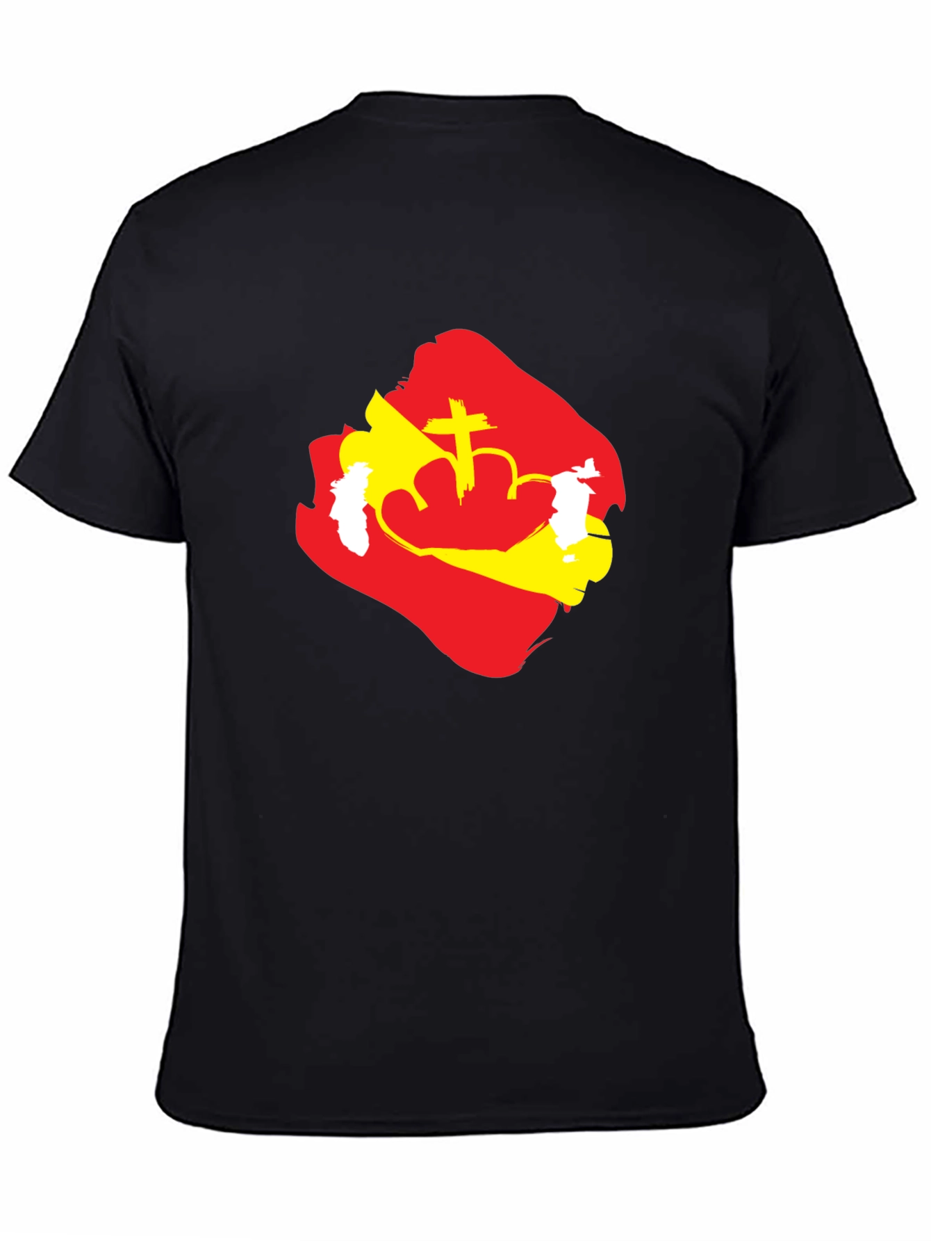 Ethiopian Flag Crown T-Shirt - Mens Black Graphic Tee