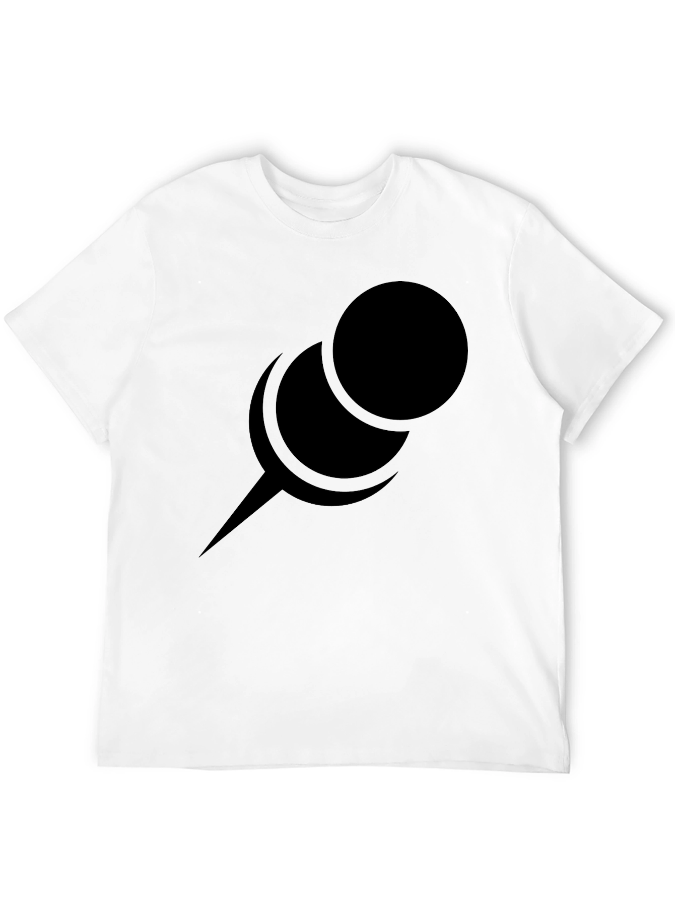 Minimalist Pin Graphic Black T-Shirt